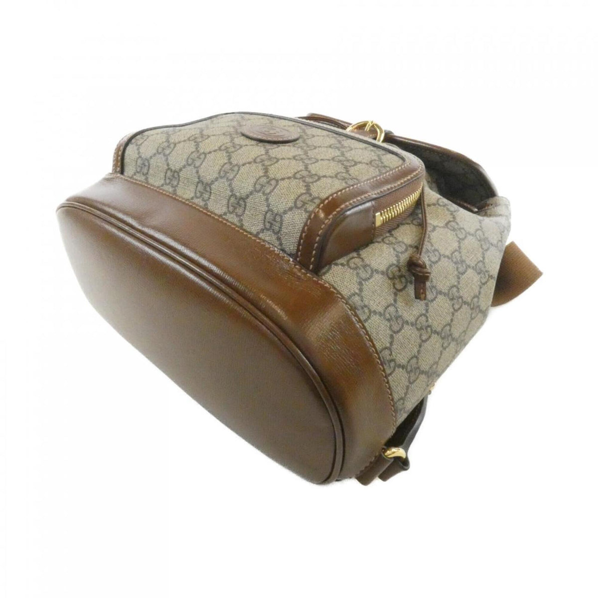 Gucci Beige Brown Gg Supreme Canvas Backpack (Pre-Owned)