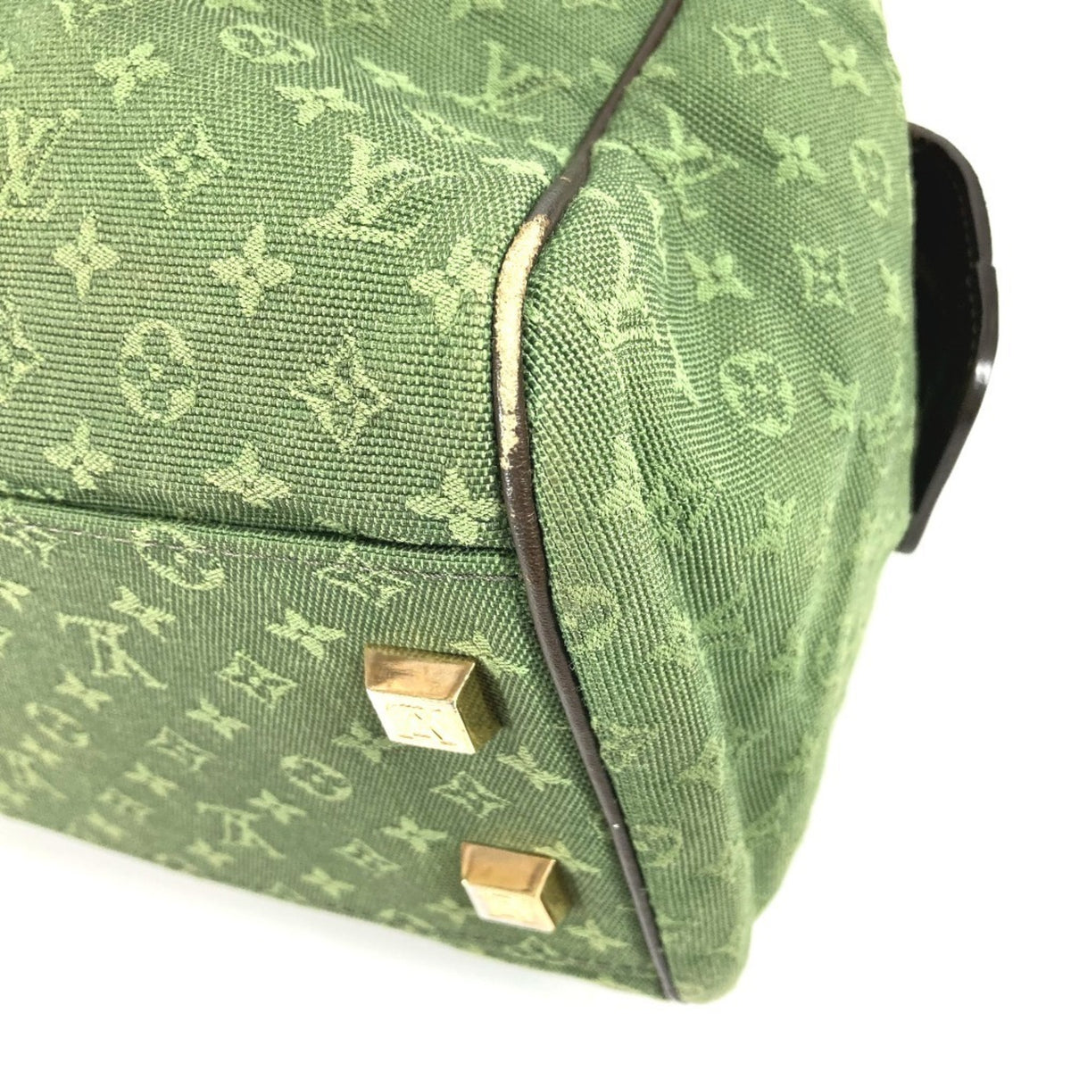 Louis Vuitton Khaki Monogram Mini Canvas Boston Bag Handbag Shoulder Bag (Pre-Owned)