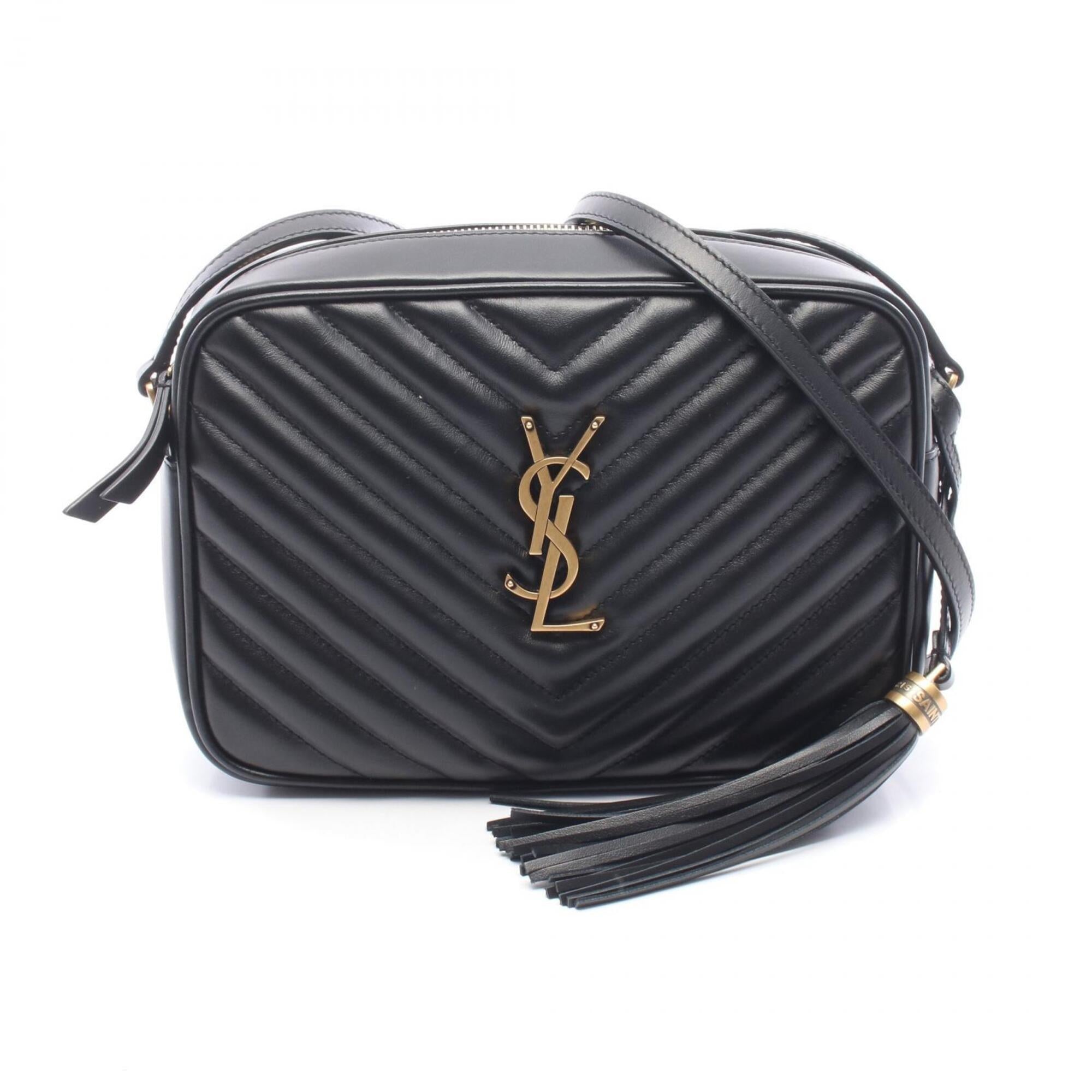 Saint Laurent Black Leather Handbag Shoulder Bag (Pre-Owned)