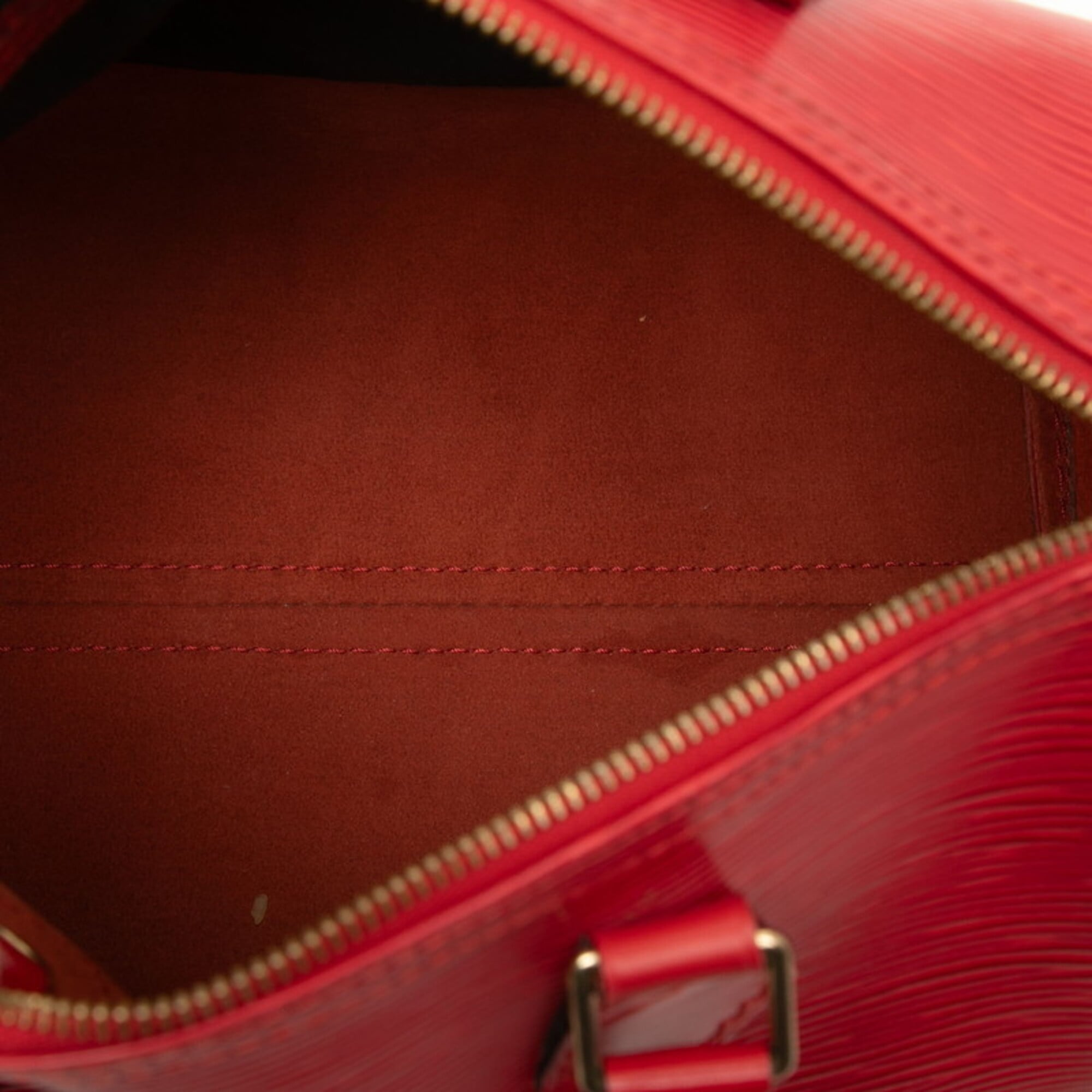 Louis Vuitton Epi Castilian Red Leather Boston Bag Handbag (Pre-Owned)