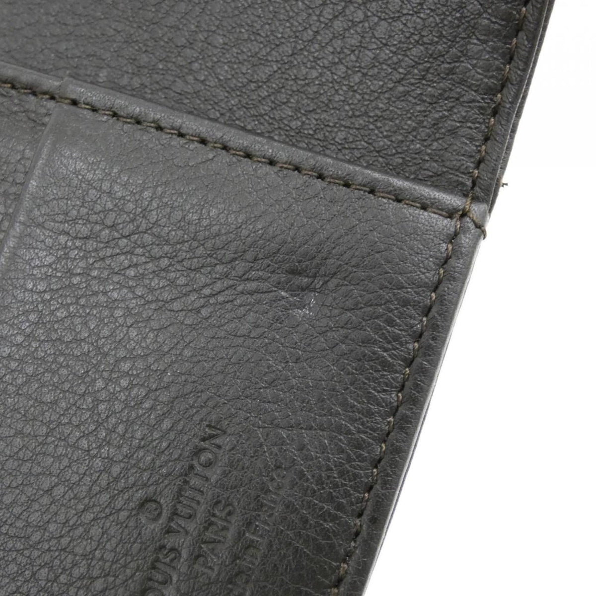 Louis Vuitton Brown Chocolat Mahina Leather Wallet (Tri-Fold) (Pre-Owned)