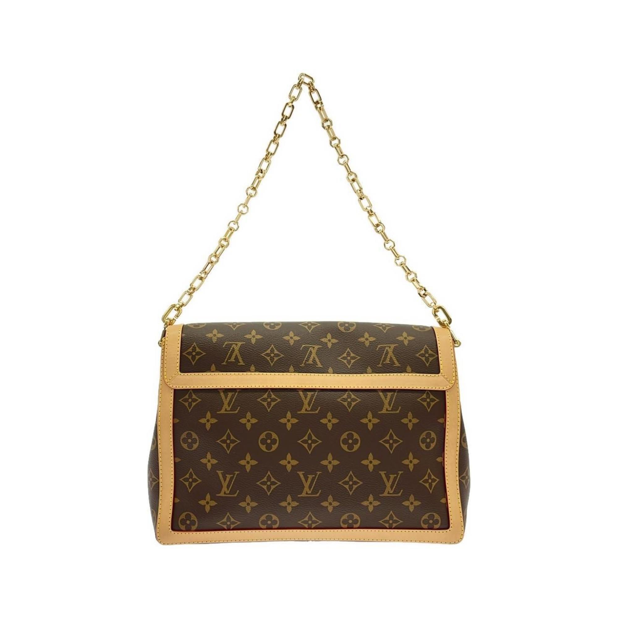 Louis Vuitton Marron Coated Canvas Shoulder Bag (Pre-Owned)
