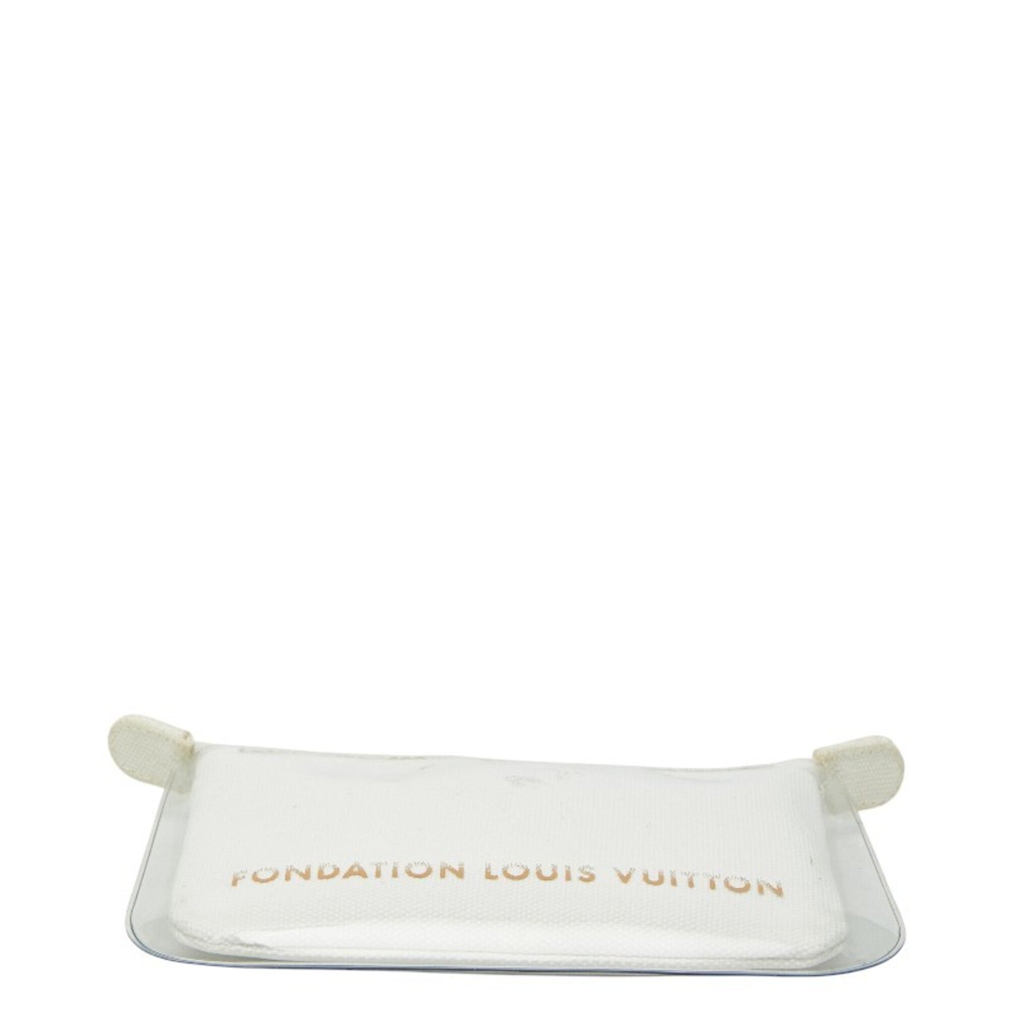 Louis Vuitton White Cotton Pvc Pouch (Pre-Owned)