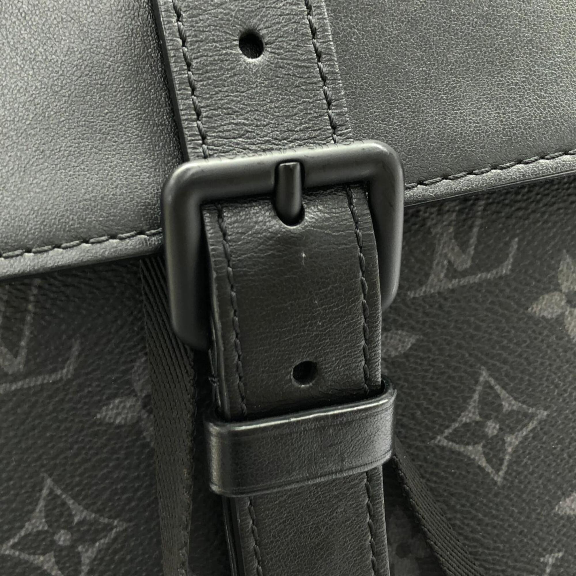 Louis Vuitton Monogram Eclipse Black Coated Canvas Backpack (Pre-Owned)