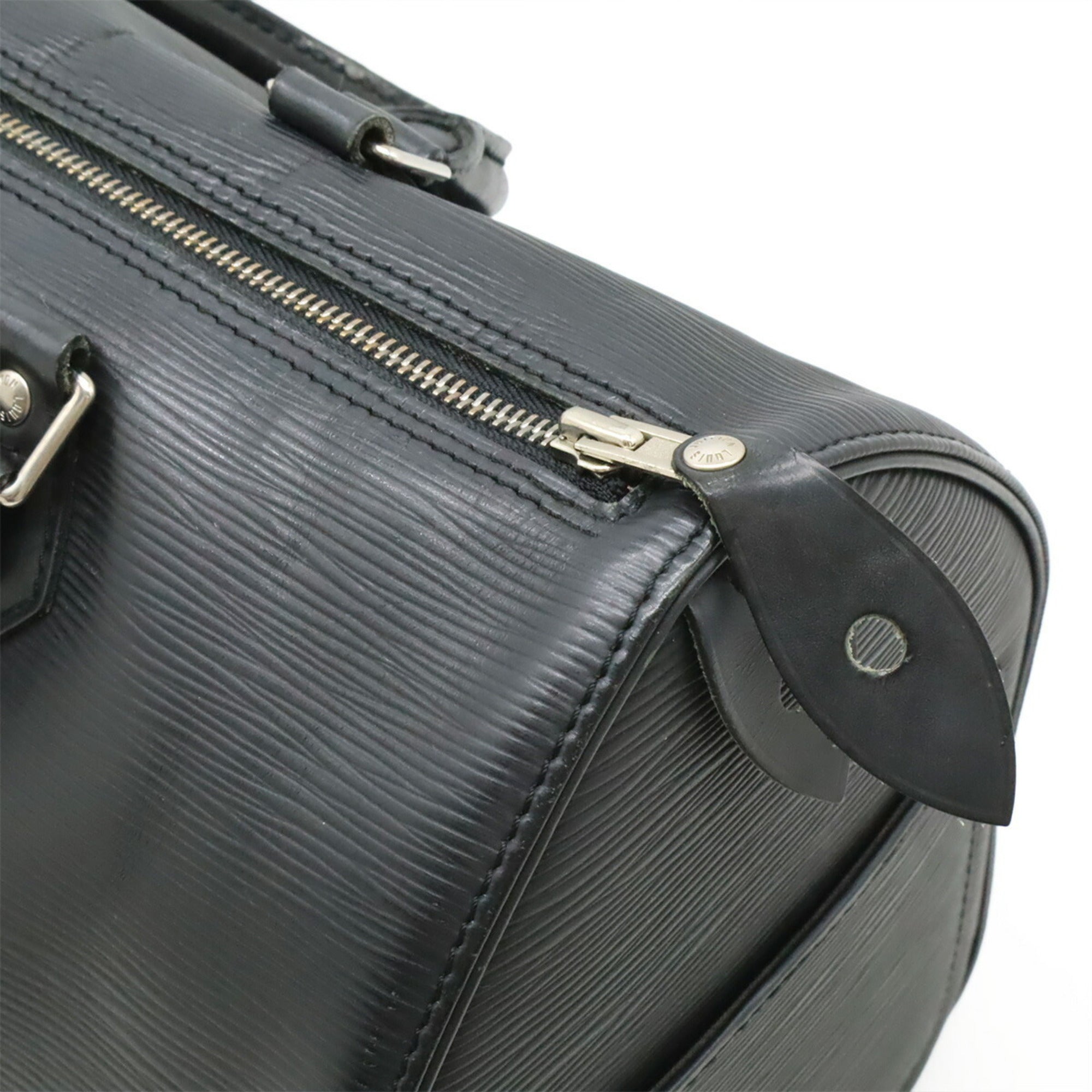 Louis Vuitton Noir Epi Leather Boston Bag Handbag (Pre-Owned)