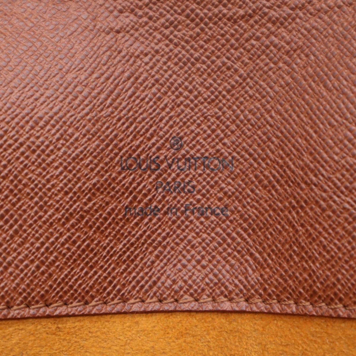 Louis Vuitton Beige Brown Coated Canvas Leather Shoulder Bag (Pre-Owned)