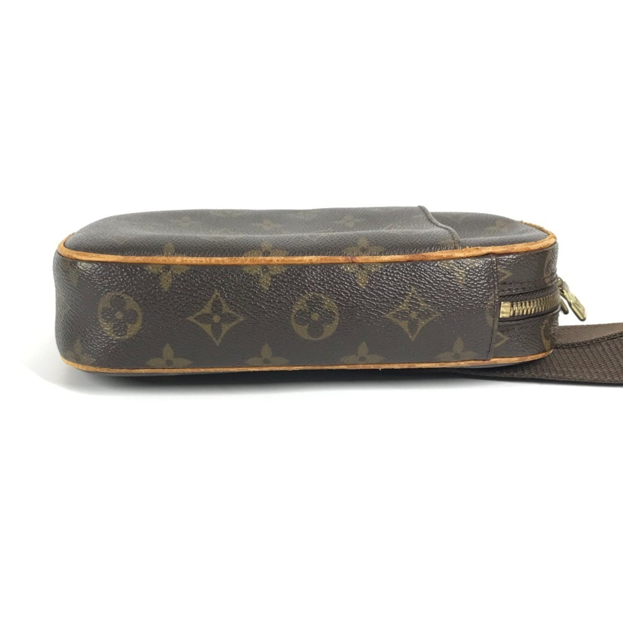 Louis Vuitton Brown Monogram Pochette Shoulder Bag Sling Bag (Pre-Owned)