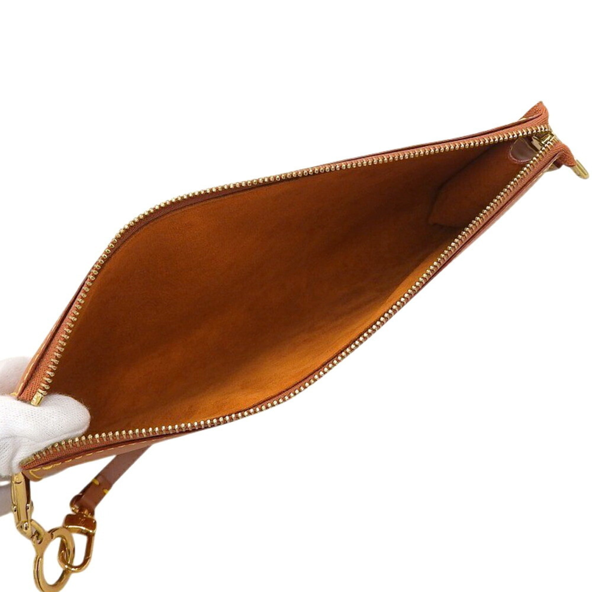 Louis Vuitton Brown Gold Cipango Leather Pouch (Pre-Owned)