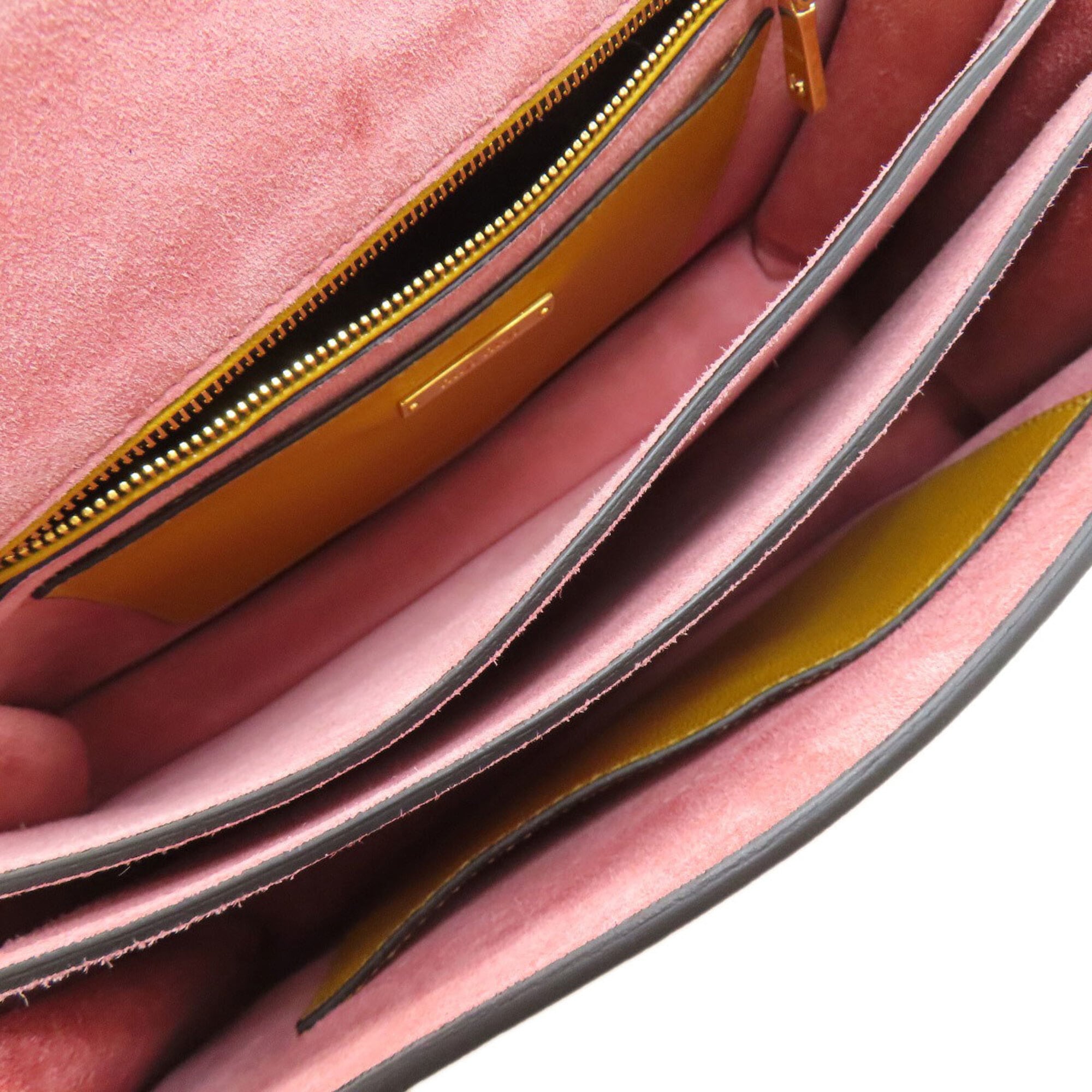 Miu Miu Pink Yellow Leather Handbag (Pre-Owned)
