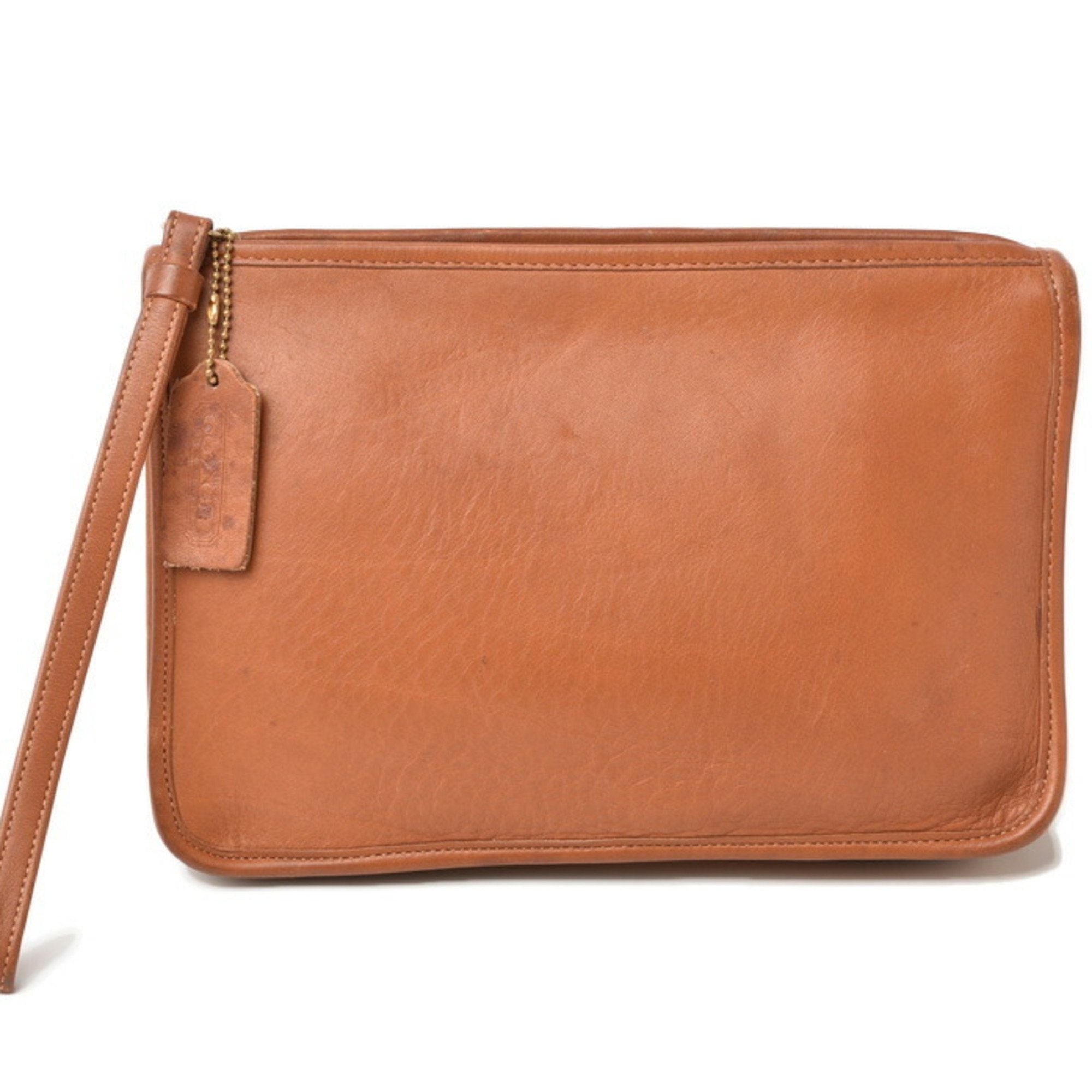 Coach Brown Leather Clutch Bag Pouch (Pre-Owned)