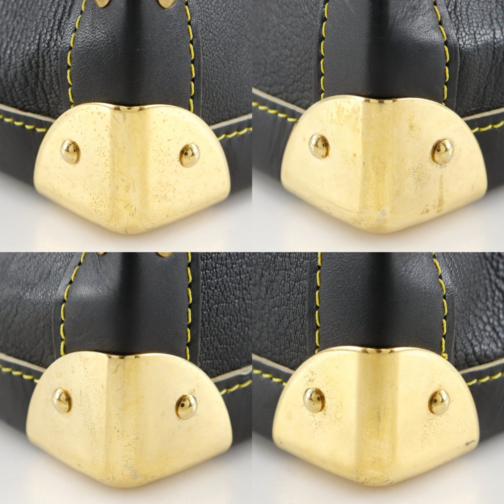 Louis Vuitton Black Noir Leather Tote Bag (Pre-Owned)