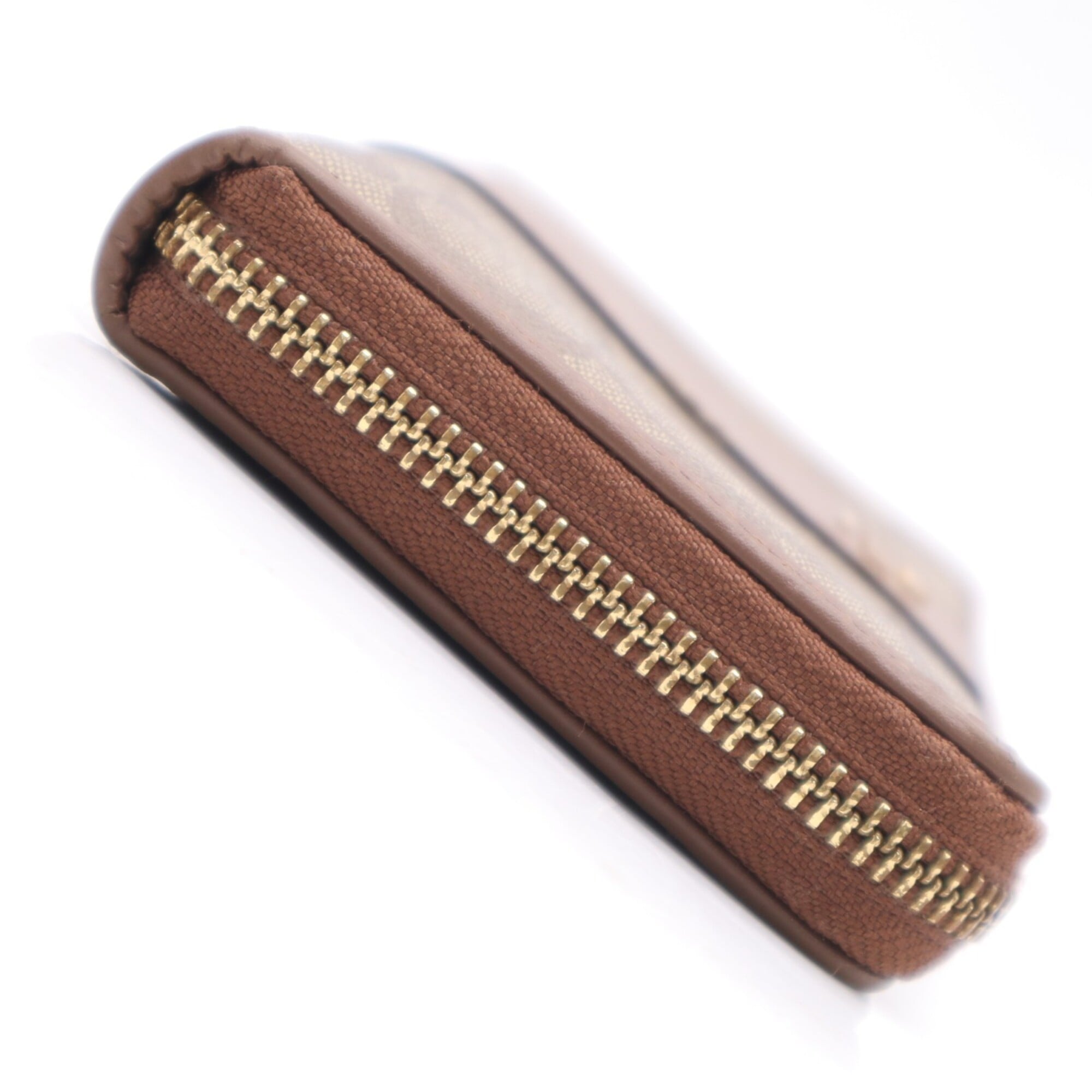 Coach Signature Beige Brown Multi-Color Signature Line Long Wallet (Bi-Fold) (Pre-Owned)