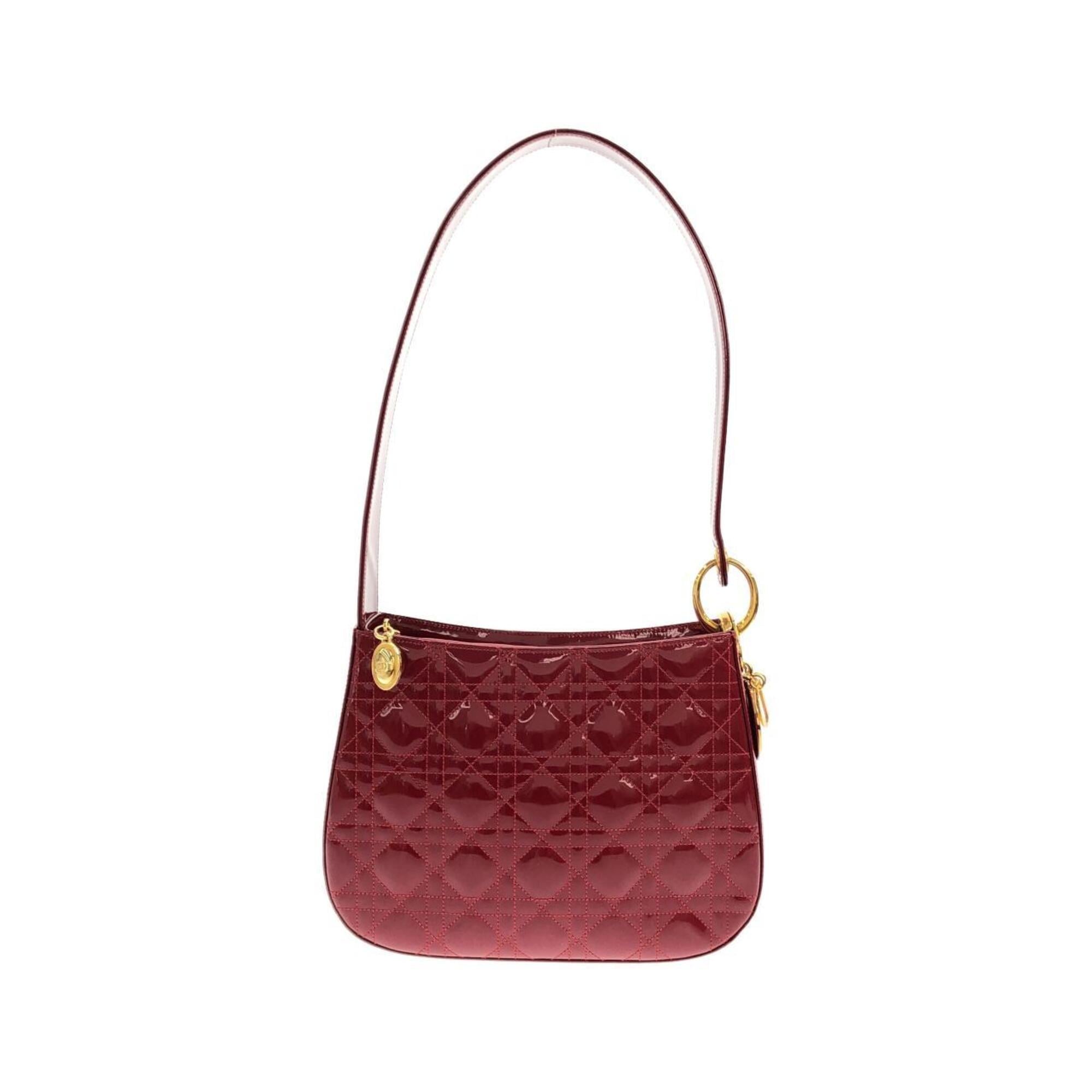 Christian Dior Red Color Leather Shoulder Bag (Pre-Owned)