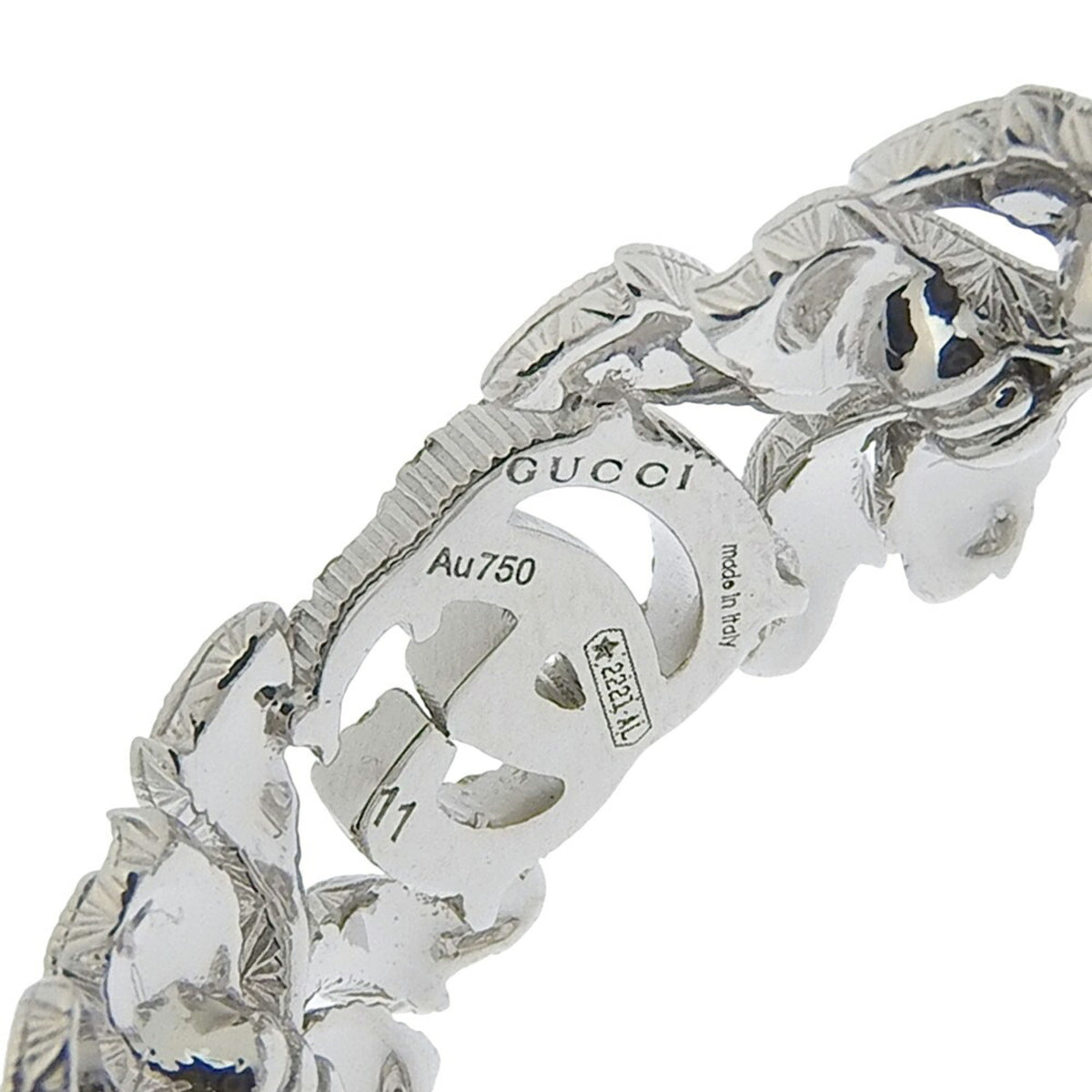 Gucci White Gold White Gold (18K) Band Ring (Pre-Owned)