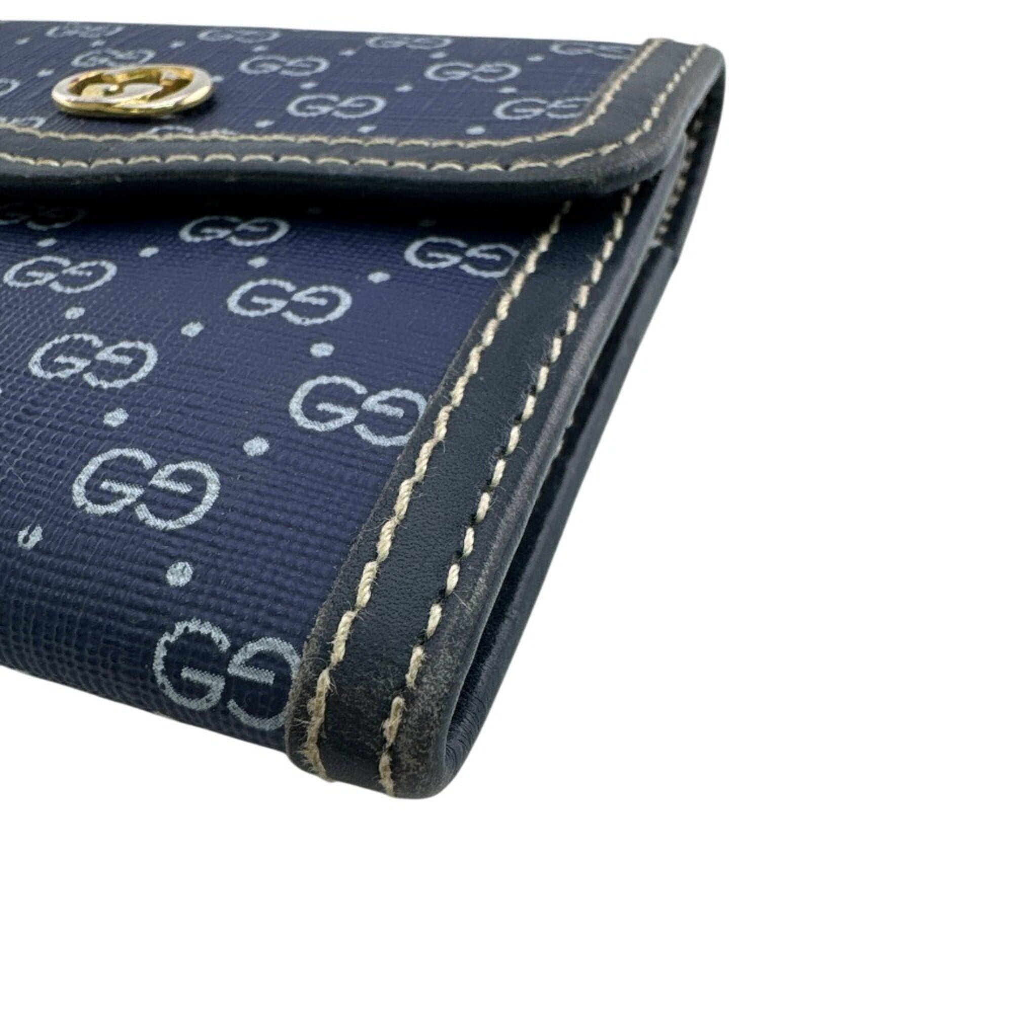 Gucci Microguccissima Navy Pvc Wallet (Bi-Fold) (Pre-Owned)