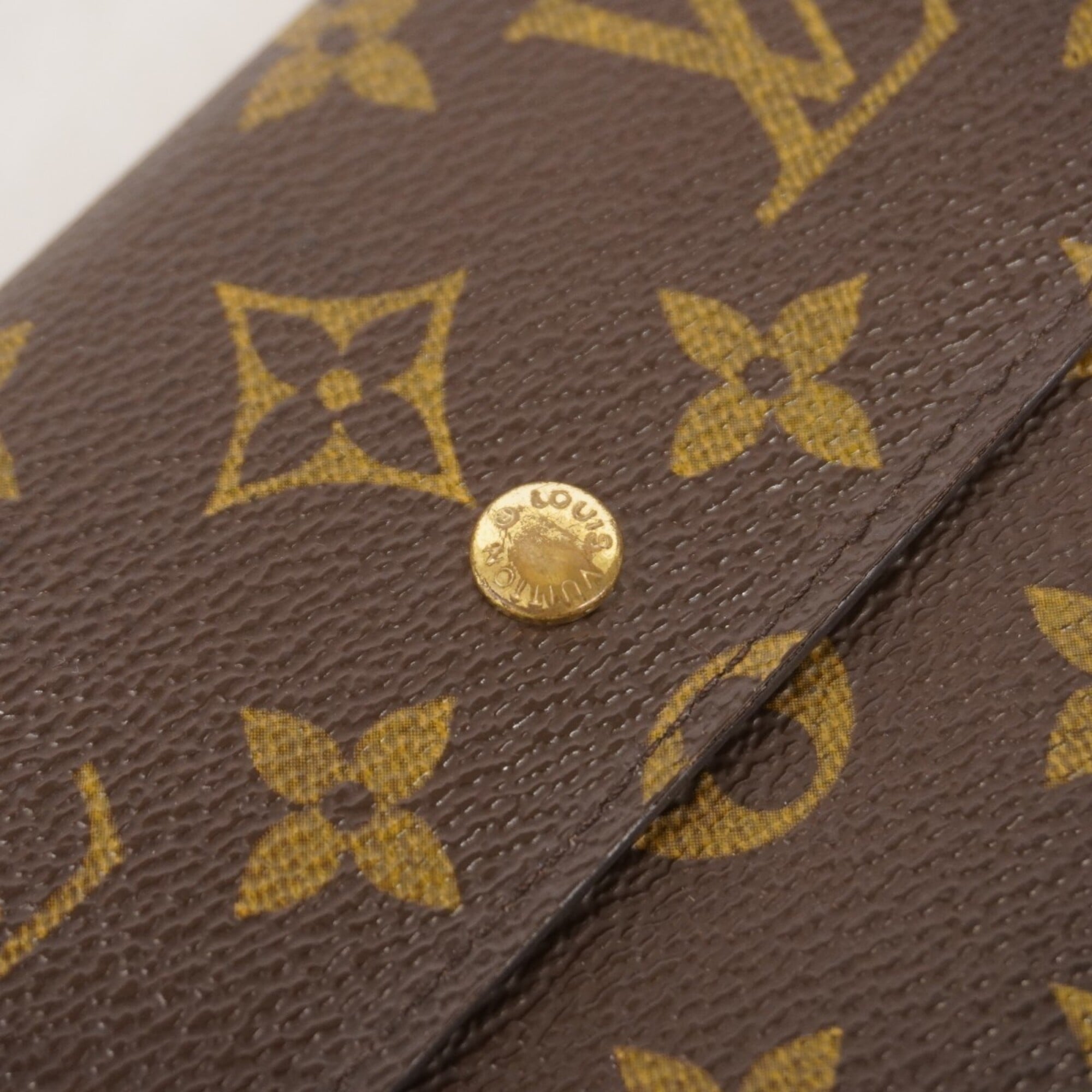 Louis Vuitton Brown Long Wallet (Tri-Fold) (Pre-Owned)