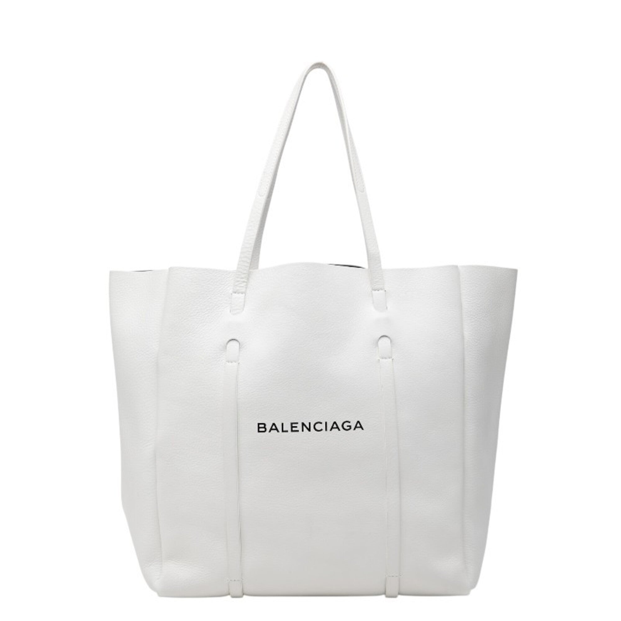 Balenciaga White Leather Shoulder Bag Tote Bag (Pre-Owned)