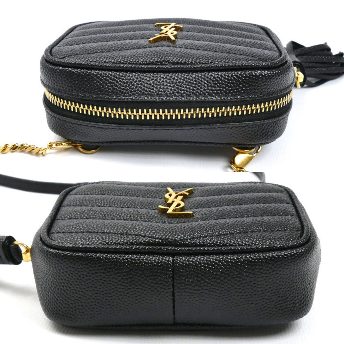 Saint Laurent Black Leather Shoulder Bag (Pre-Owned)