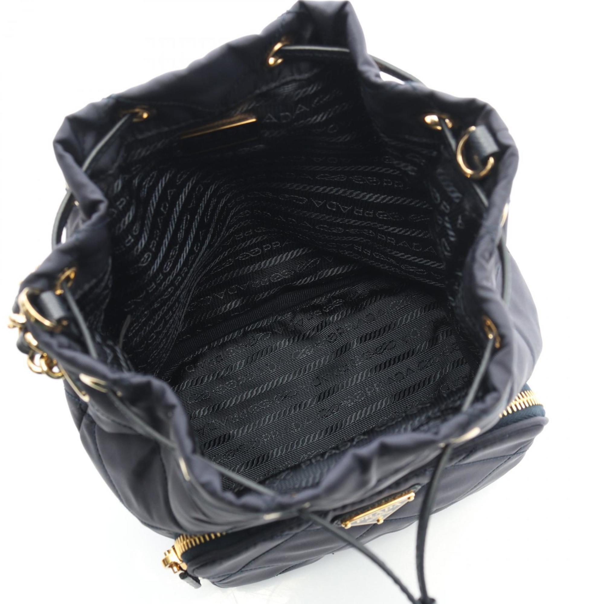 Prada Navy Nylon Saffiano Handbag (Pre-Owned)