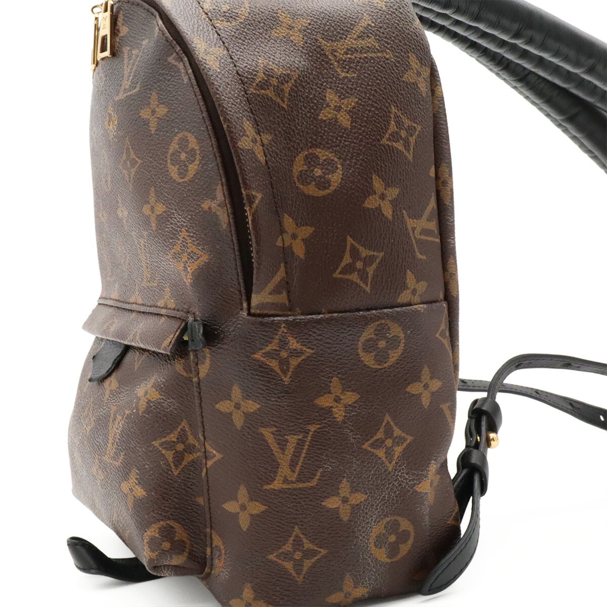 Louis Vuitton Brown Monogram Canvas Leather Backpack Shoulder Bag (Pre-Owned)