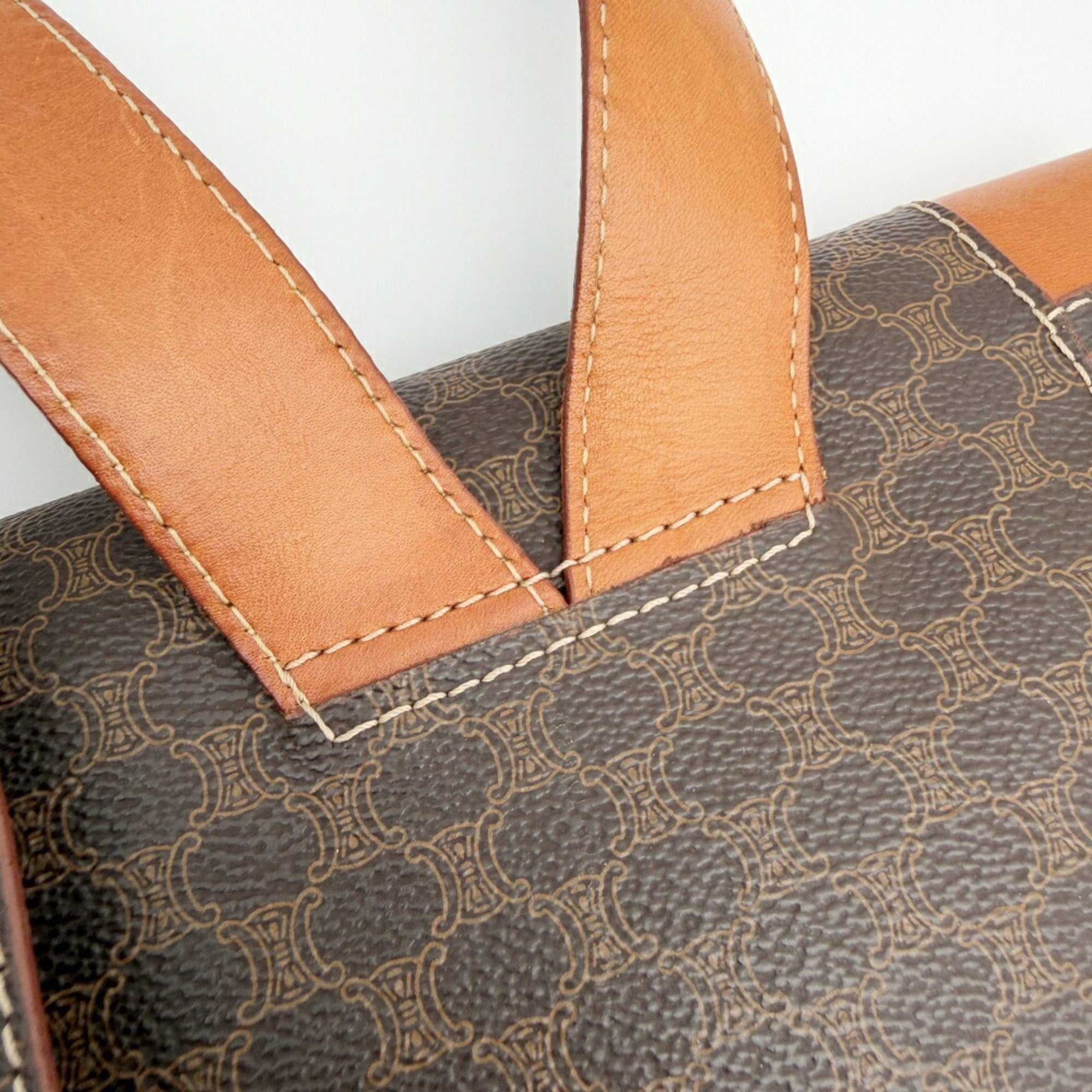 Celine Brown Camel Pvc Leather Backpack (Pre-Owned)