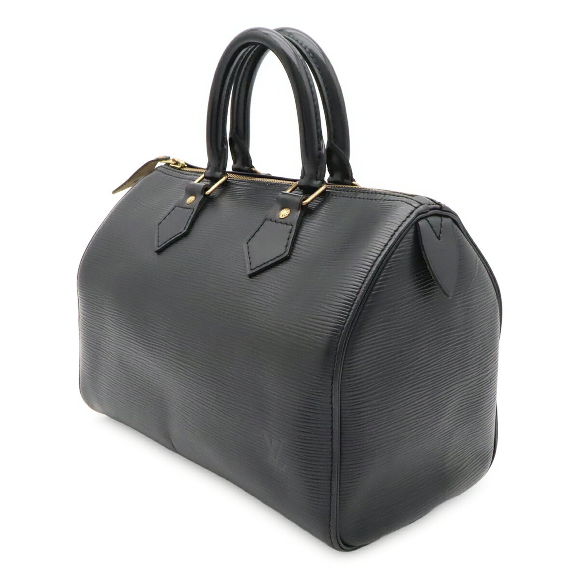 Louis Vuitton Epi Black Noir Epi Leather Boston Bag Handbag (Pre-Owned)