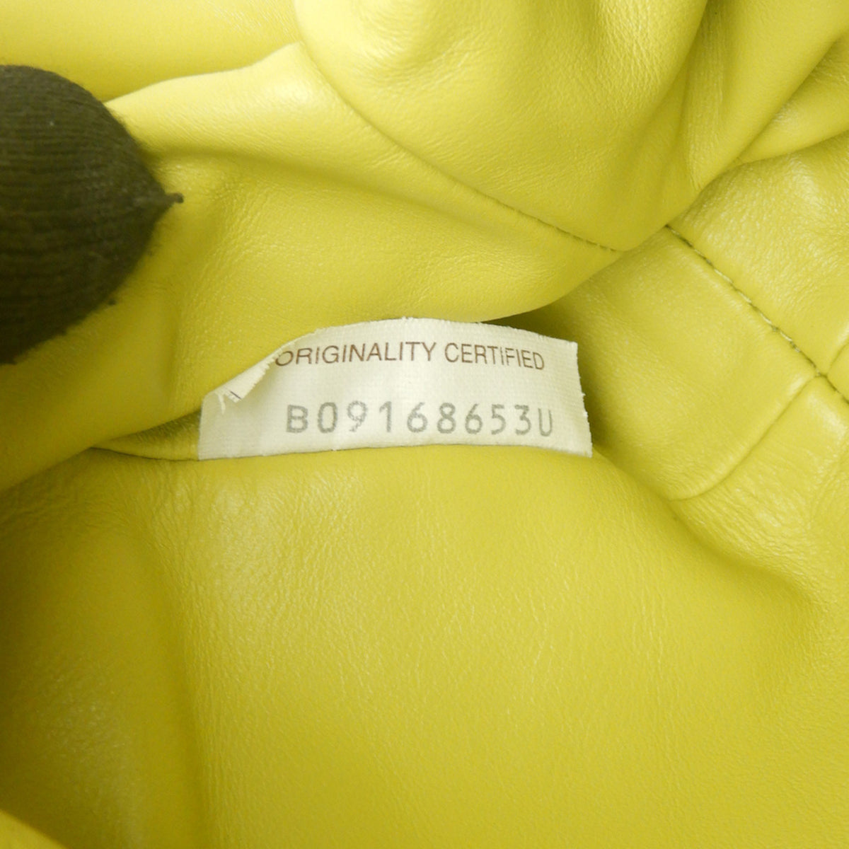 Bottega Veneta Gold Leather Pouch Shoulder Bag (Pre-Owned)
