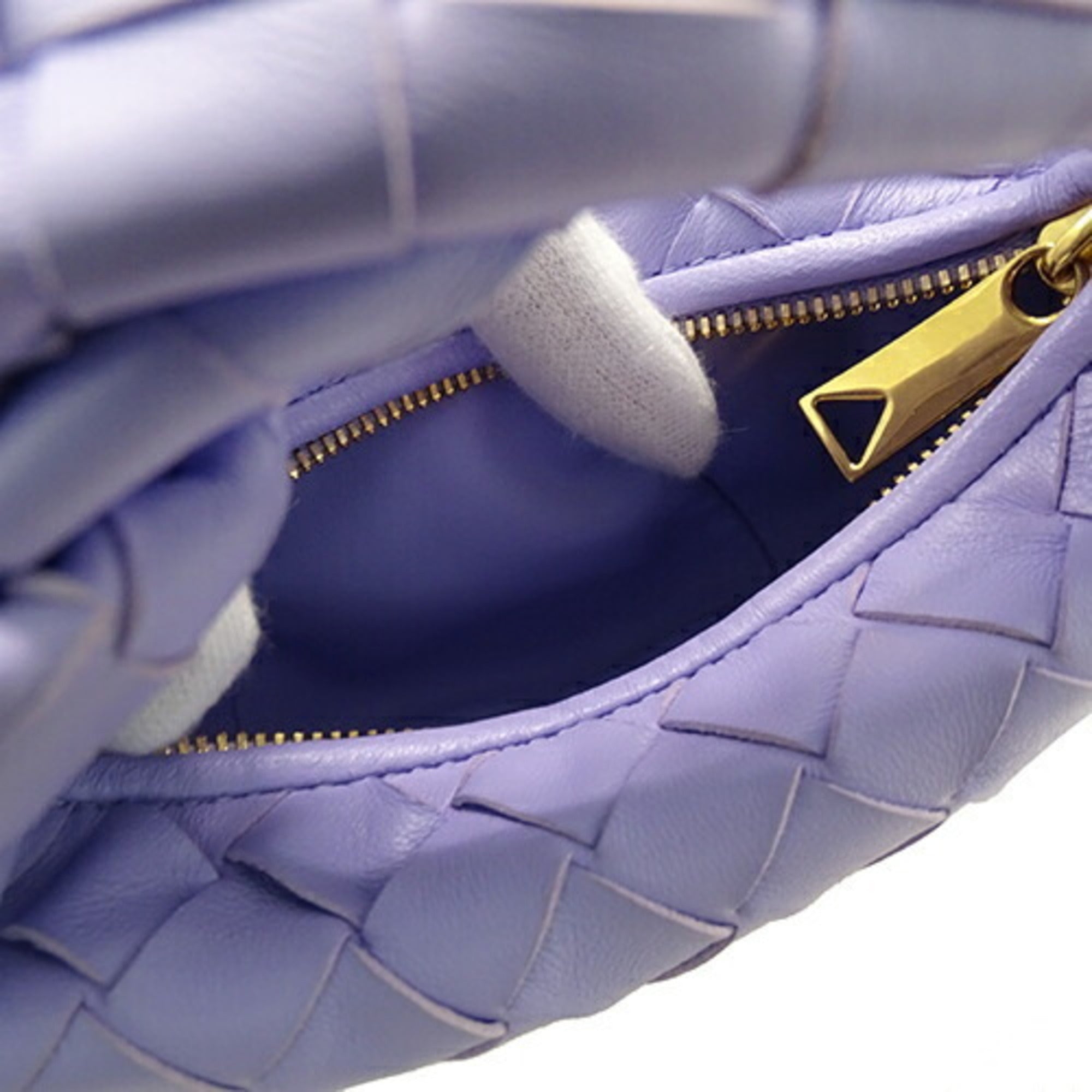 Bottega Veneta Purple Leather Handbag (Pre-Owned)