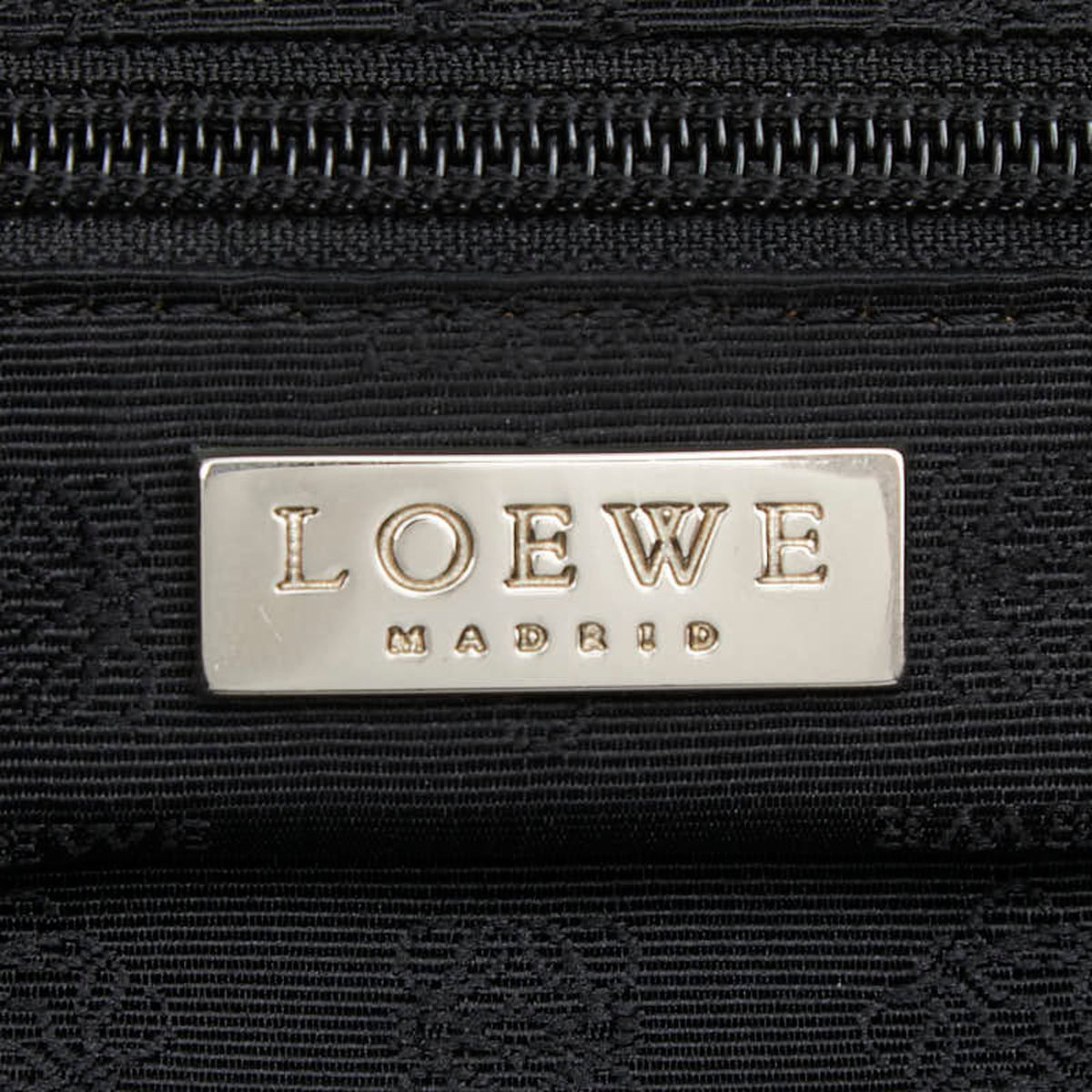 Loewe Beige Black Canvas Leather Shoulder Bag (Pre-Owned)