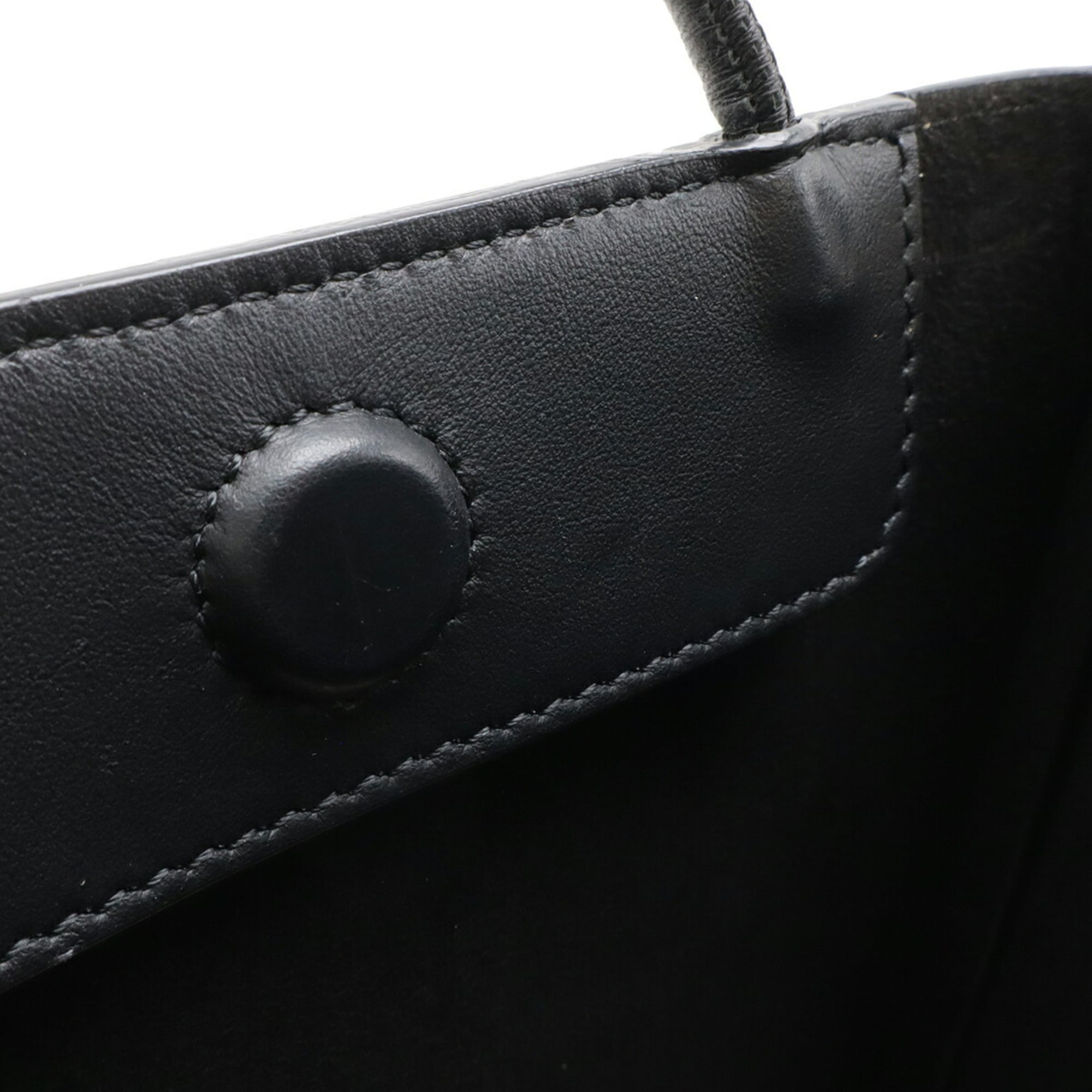 Fendi Beige Black Leather Handbag Shoulder Bag (Pre-Owned)