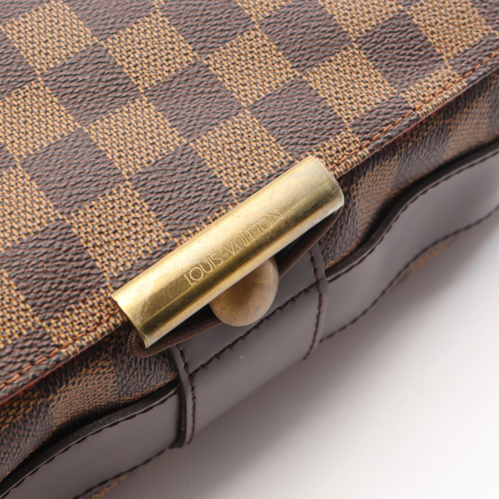 Louis Vuitton Brown Ebene Coated Canvas Pvc Damier Canvas Leather Handbag Shoulder Bag (Pre-Owned)