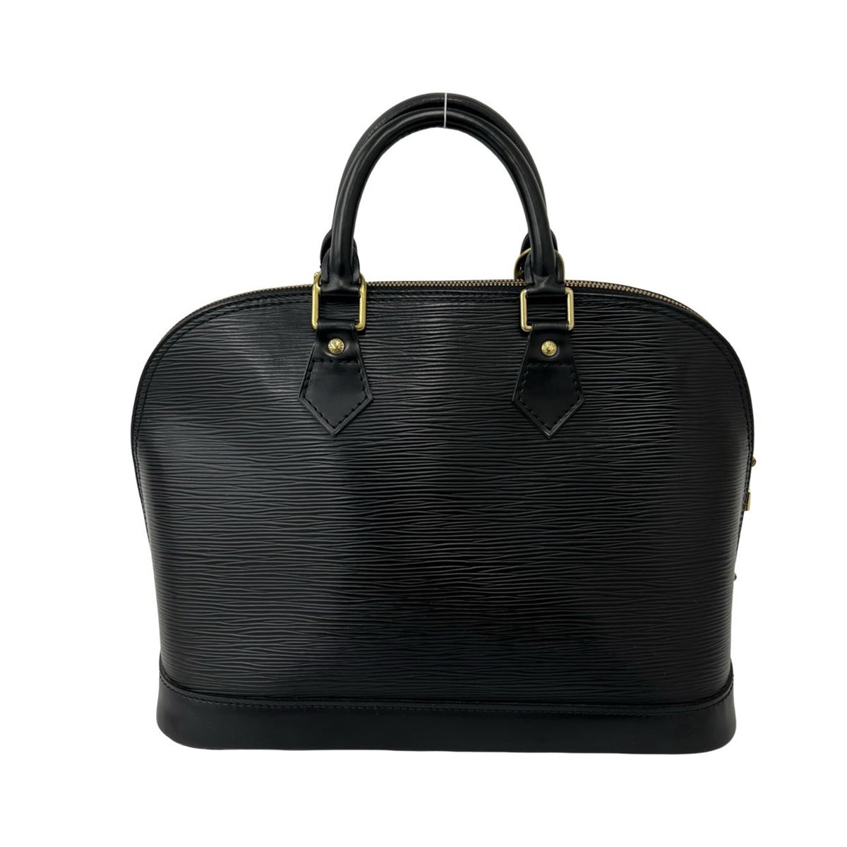 Louis Vuitton Black Leather Boston Bag Handbag (Pre-Owned)