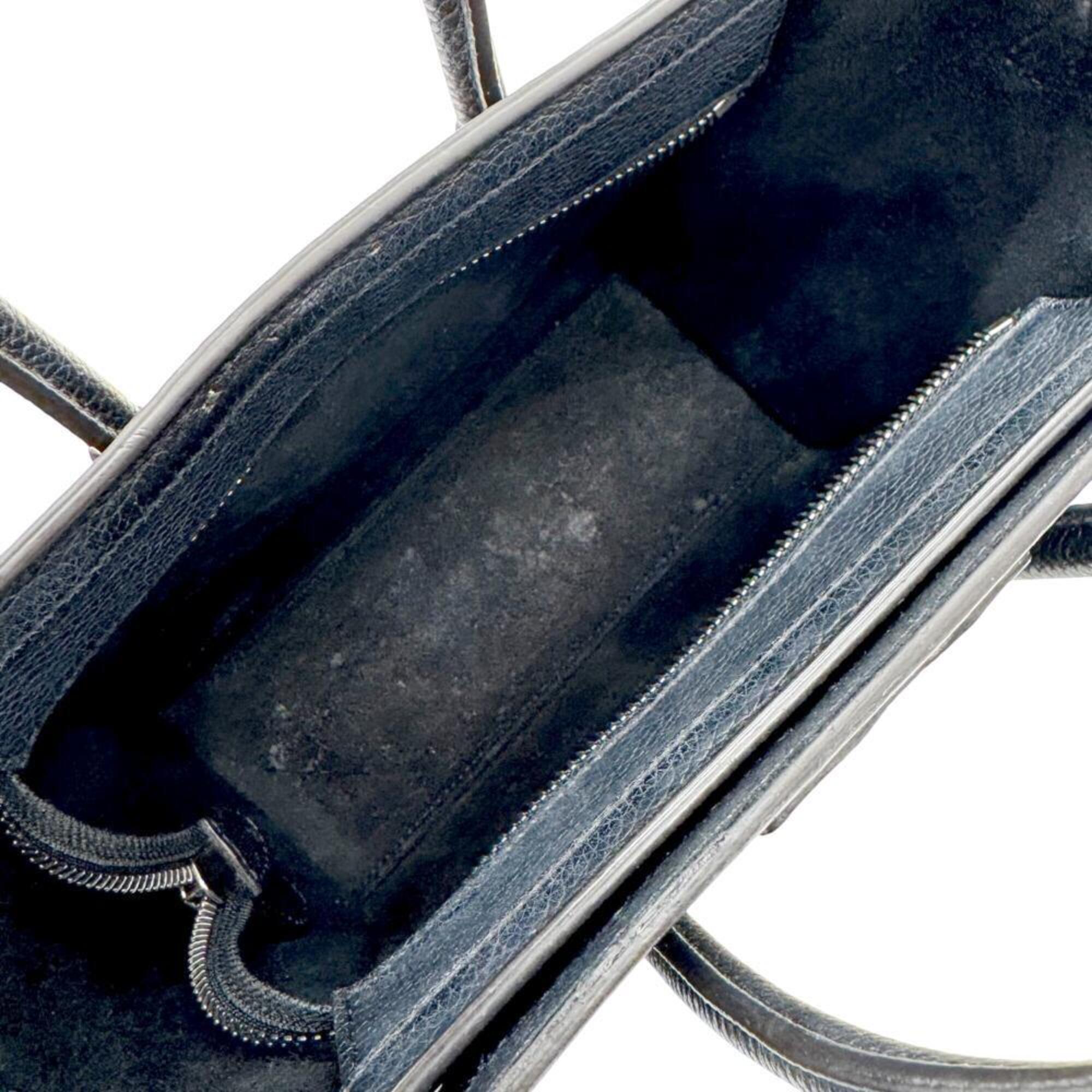 Celine Black Leather Handbag Shoulder Bag (Pre-Owned)