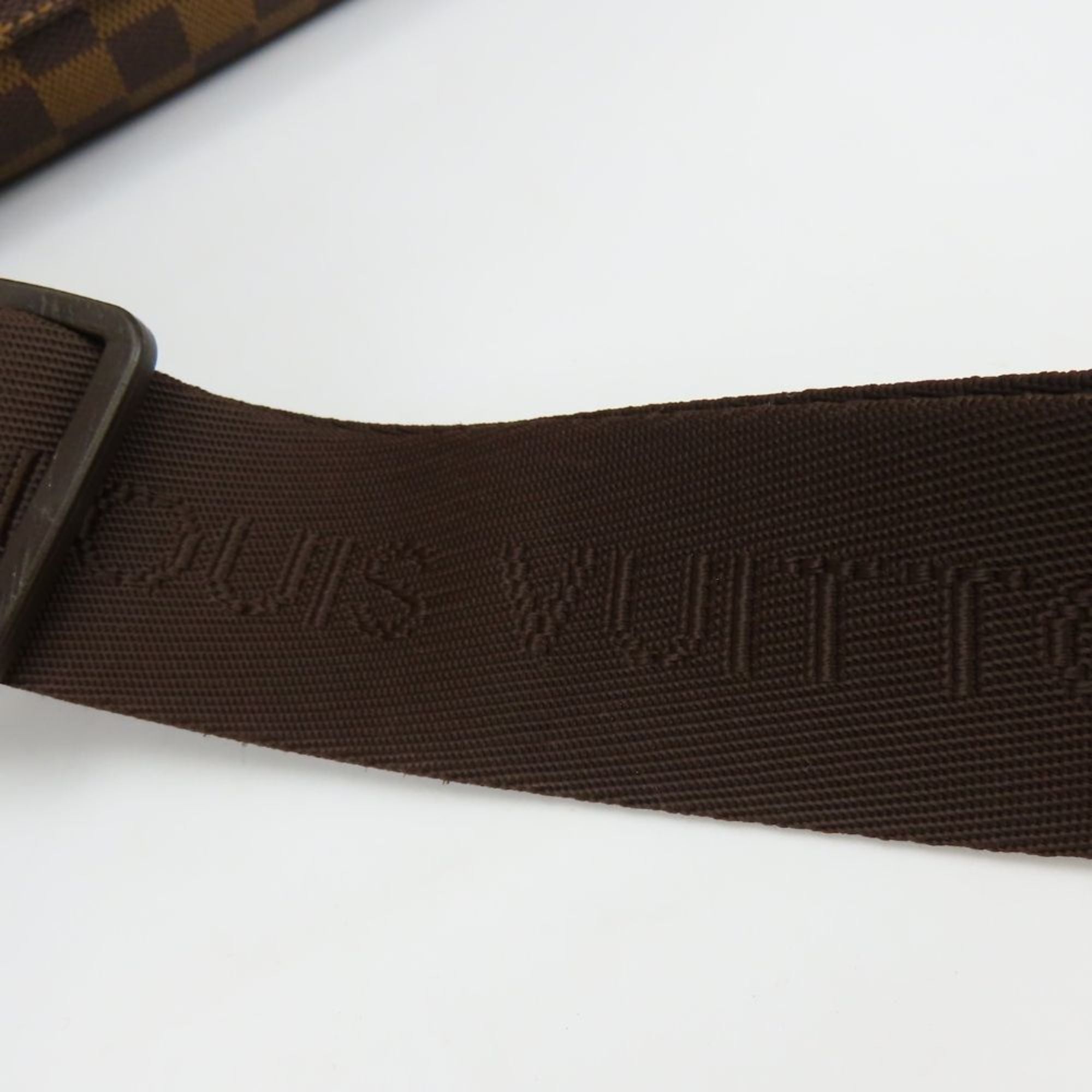 Louis Vuitton Brown Damier Canvas Ebene Damier Canvas Leather Shoulder Bag (Pre-Owned)