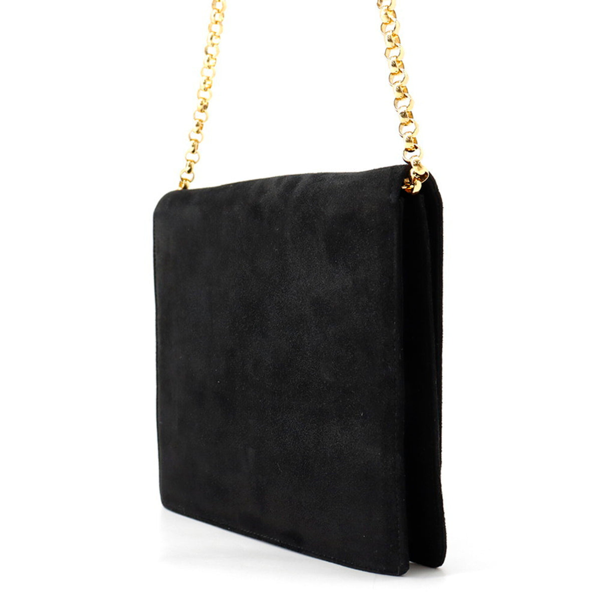 Salvatore Ferragamo Black Suede Shoulder Bag (Pre-Owned)