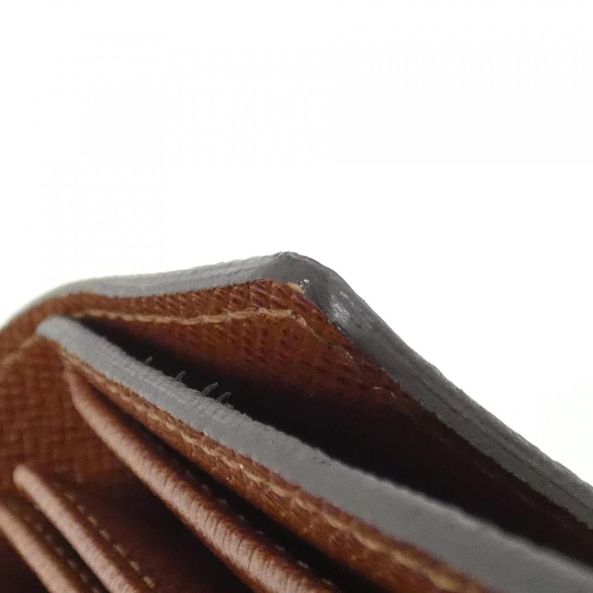 Louis Vuitton Brown Coated Canvas Wallet (Tri-Fold) (Pre-Owned)