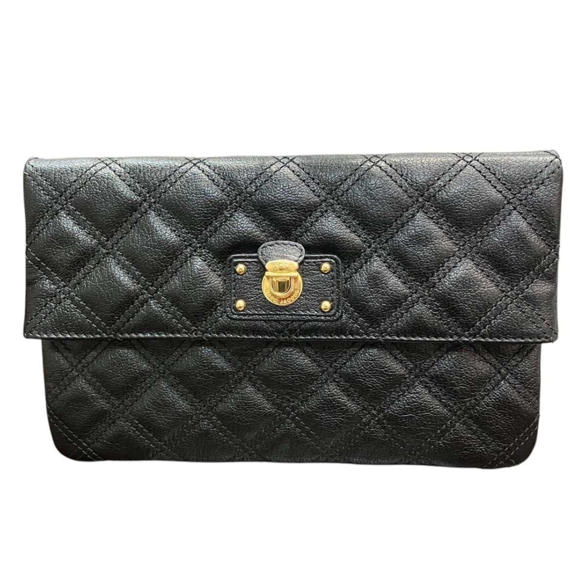 Marc Jacobs Black Leather Clutch Bag (Pre-Owned)