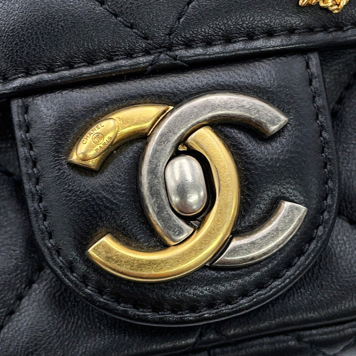 Chanel Black Rhinestone Handbag Shoulder Bag (Pre-Owned)