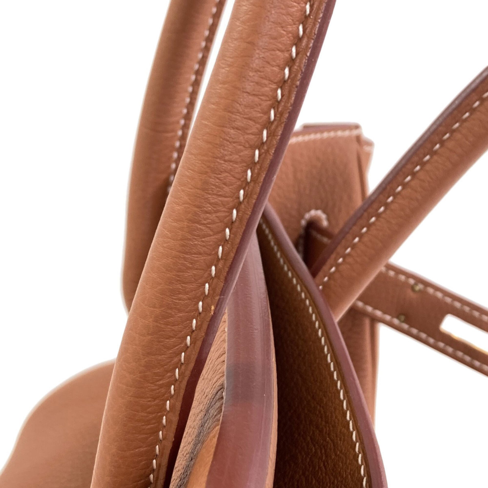 Hermes Gold Togo Leather Handbag (Pre-Owned)