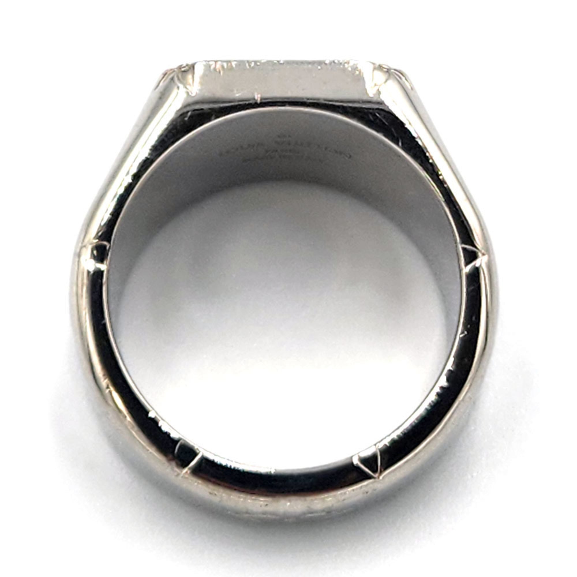 Louis Vuitton Silver Metal Band Ring (Pre-Owned)