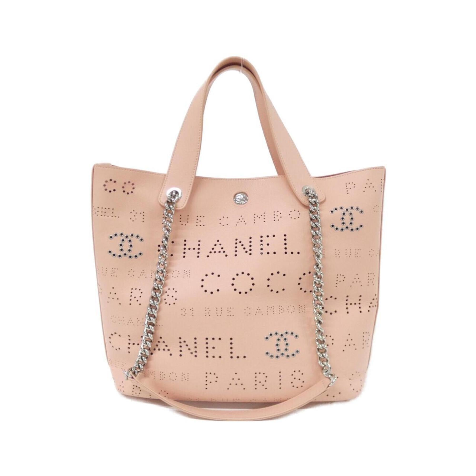 Chanel Pink Tweed Leather Handbag (Pre-Owned)