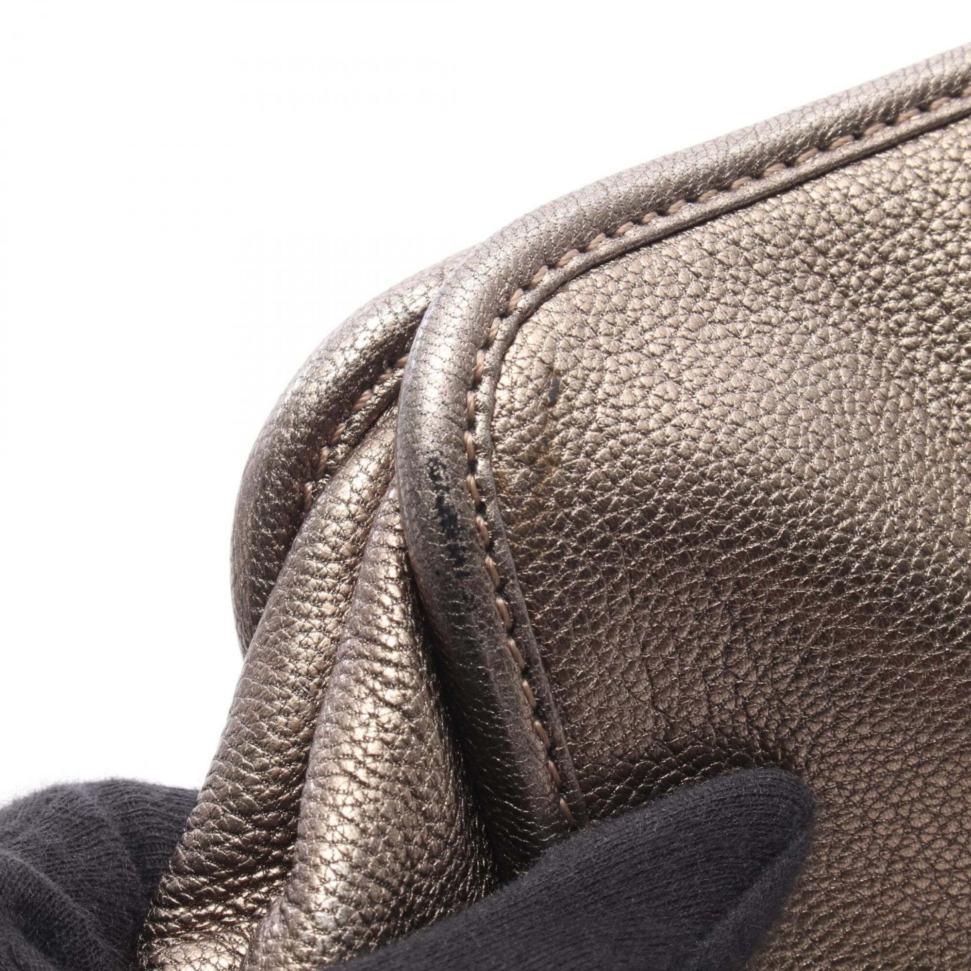 Loewe Amazona Gold Leather Handbag (Pre-Owned)