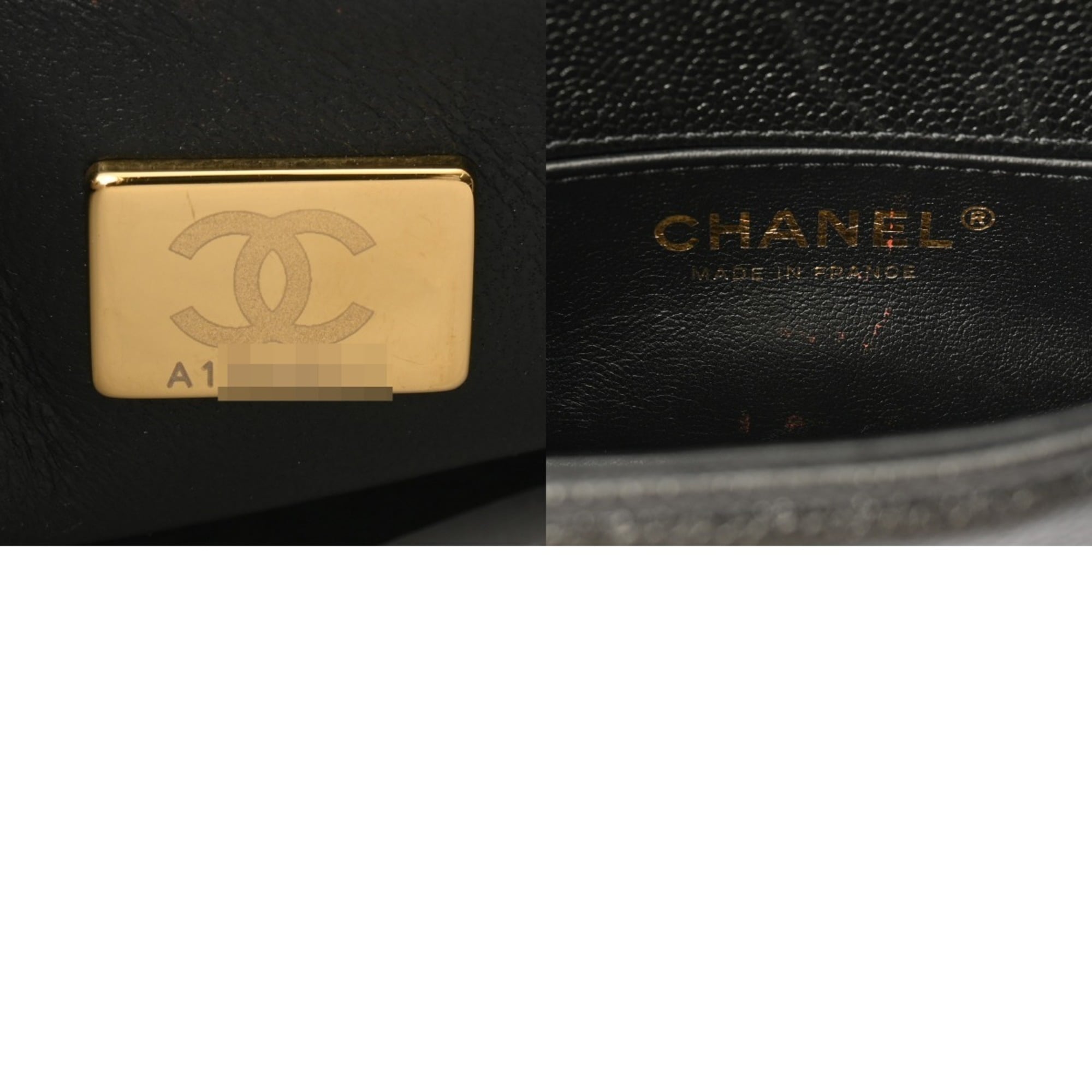 Chanel Black Grained Calfskin Shoulder Bag (Pre-Owned)