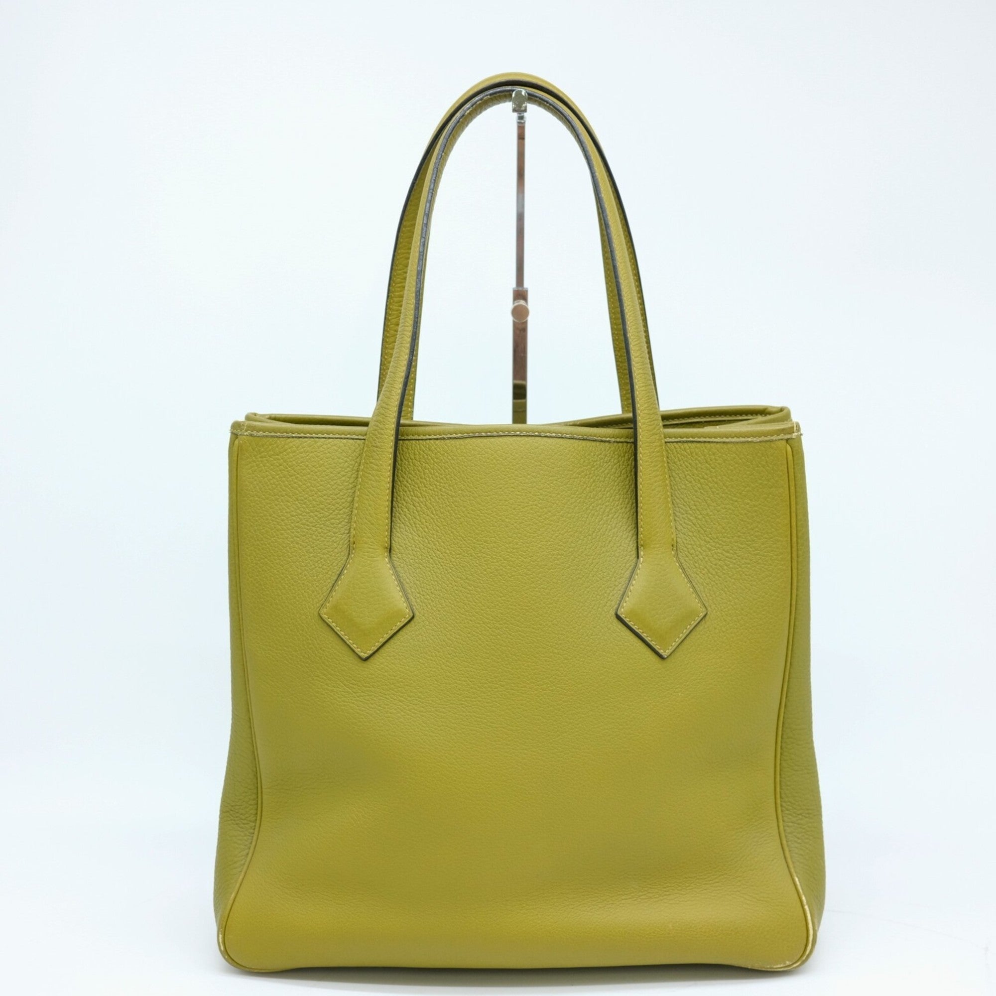 Hermes Anis Green Taurillon Clemence Leather Tote Bag (Pre-Owned)
