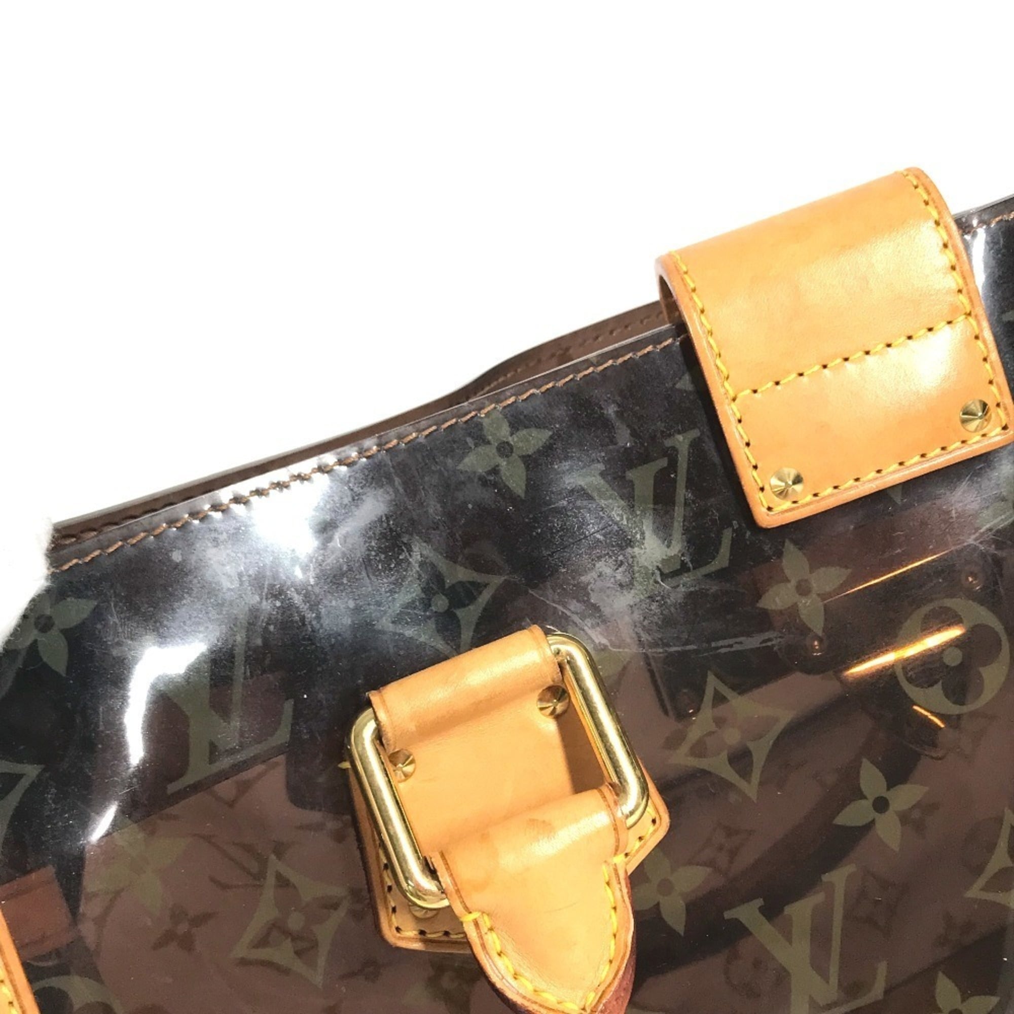 Louis Vuitton Brown Monogram Vinyl Leather Beach Bag Shoulder Bag Tote Bag (Pre-Owned)