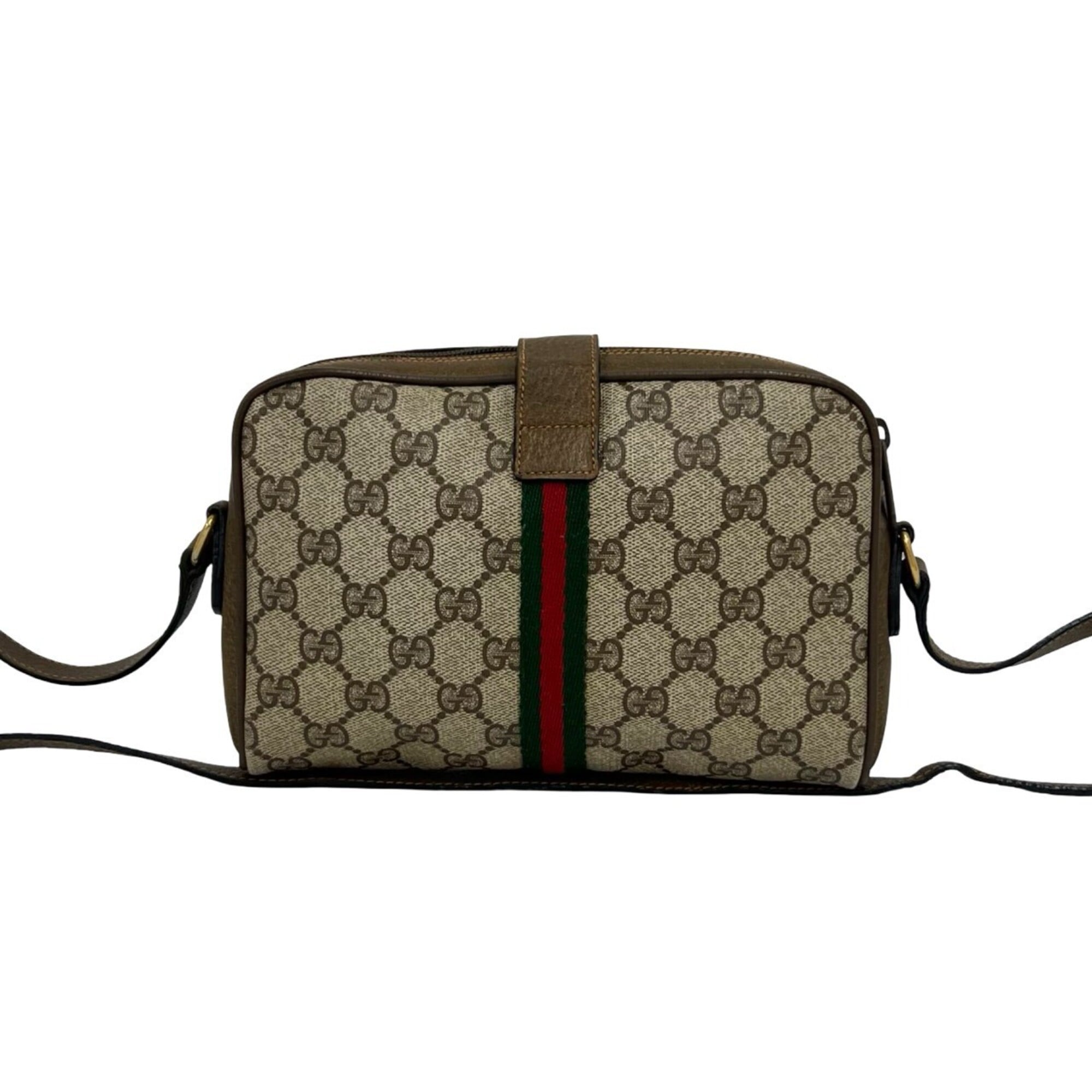 Gucci Brown Pvc Leather Shoulder Bag (Pre-Owned)