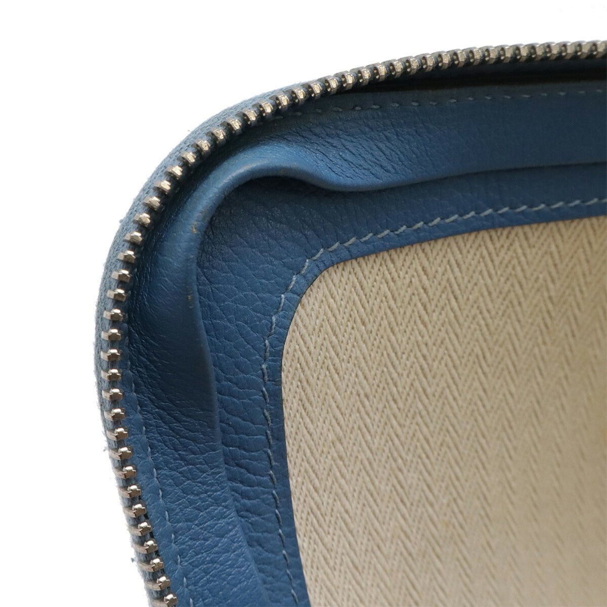 Hermes Blue Leather Clutch Bag (Pre-Owned)