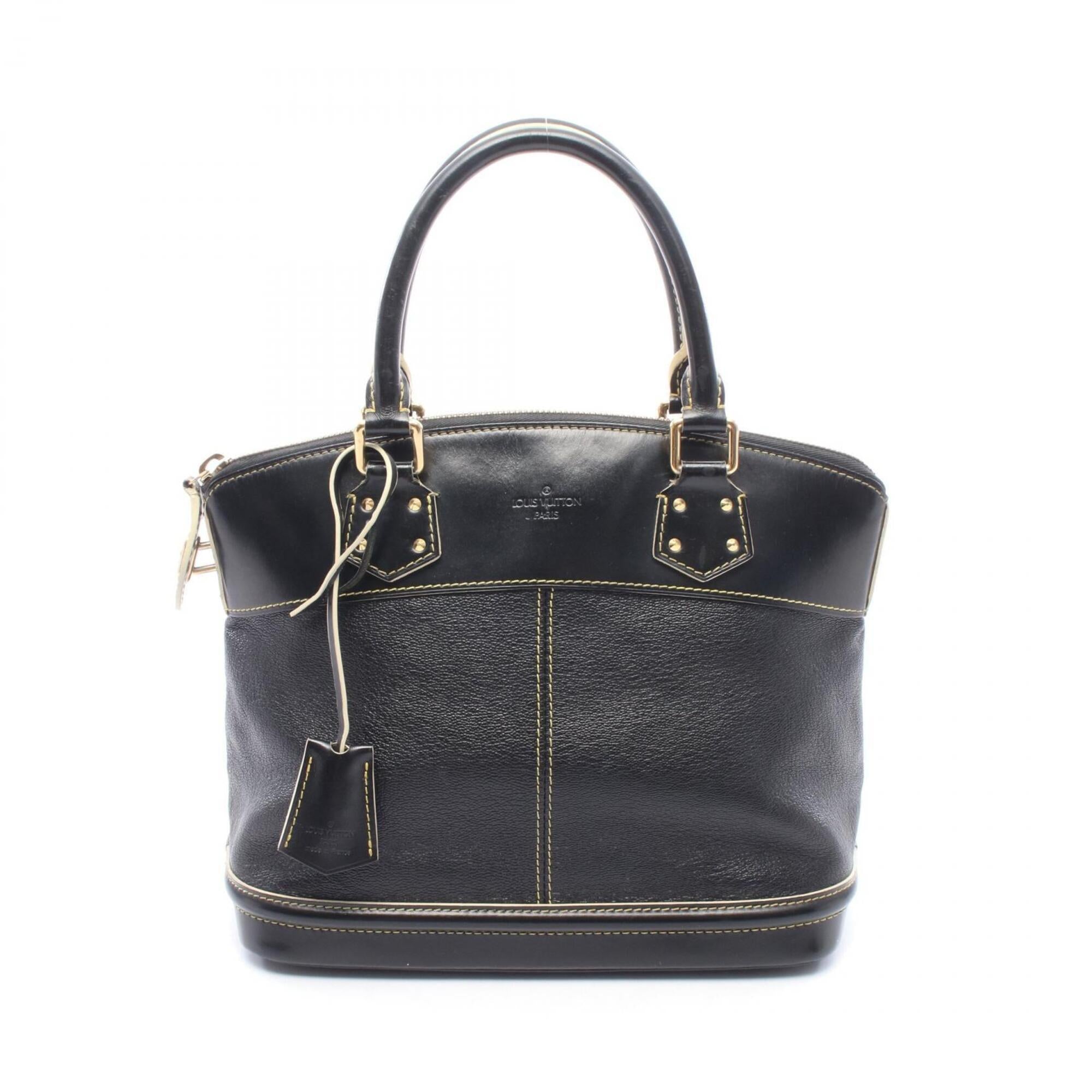 Louis Vuitton Black Leather Handbag (Pre-Owned)