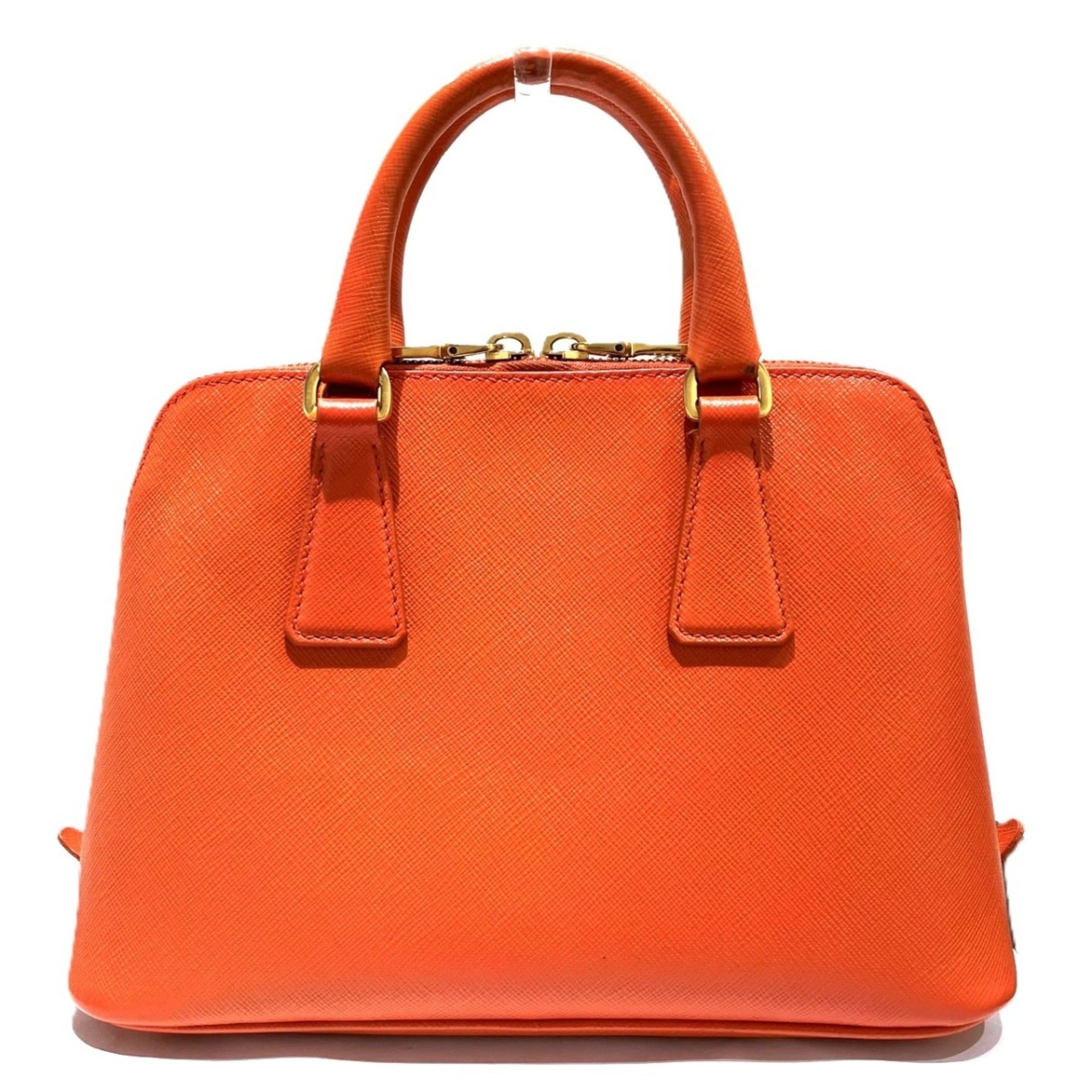 Prada Orange Leather Handbag (Pre-Owned)