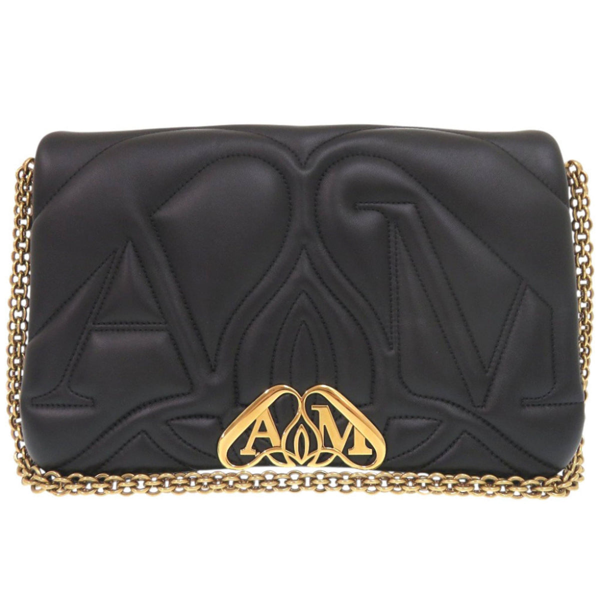 Alexander Mcqueen Black Leather Shoulder Bag (Pre-Owned)